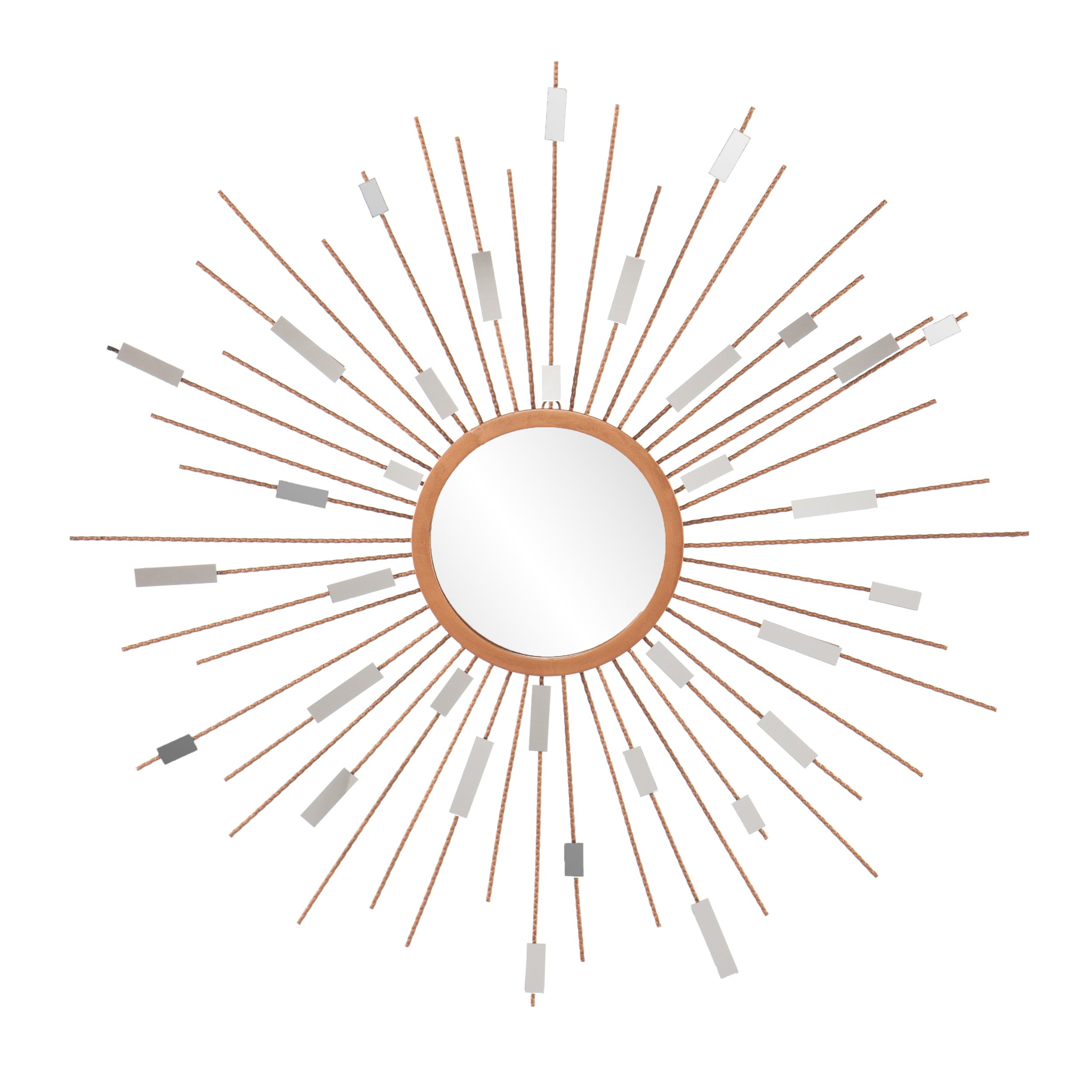 Southern Enterprises SEI Furniture Starburst Mirrored Wall Sculpture - Art Deco Sunburst Wall Decor - Modern Mirror Wall Art for Living Room, Bedroom & Entryway Décor