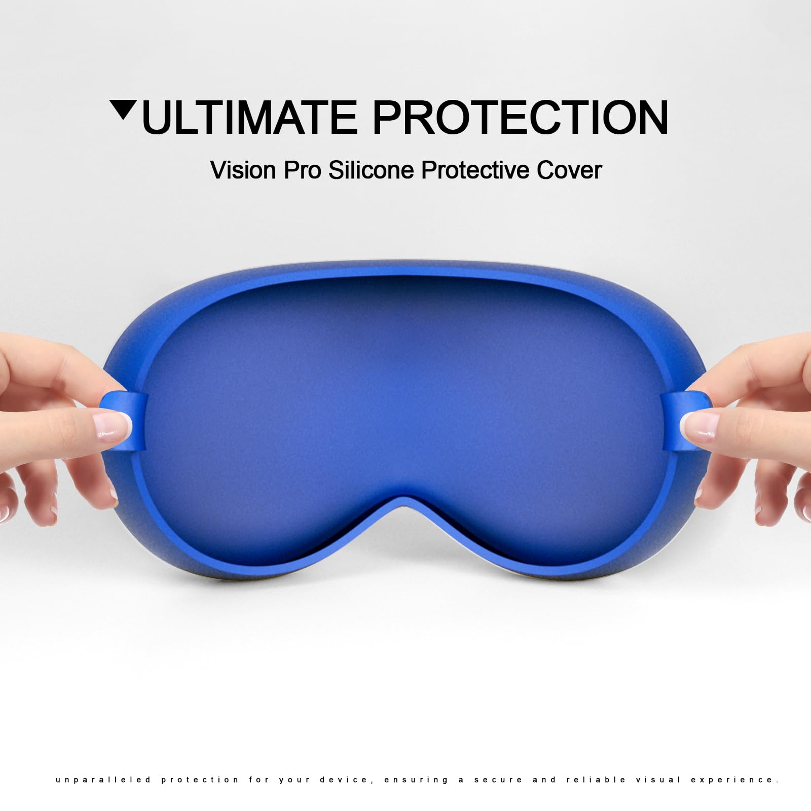 Apple Vision Pro VR Headset Case Cover Set - Soft Silicone Protector & Tempered Glass Screen Protector | 100% Compatible with Vision Pro Accessories | Perfect for Travel, Gaming & VR Protection (White)
