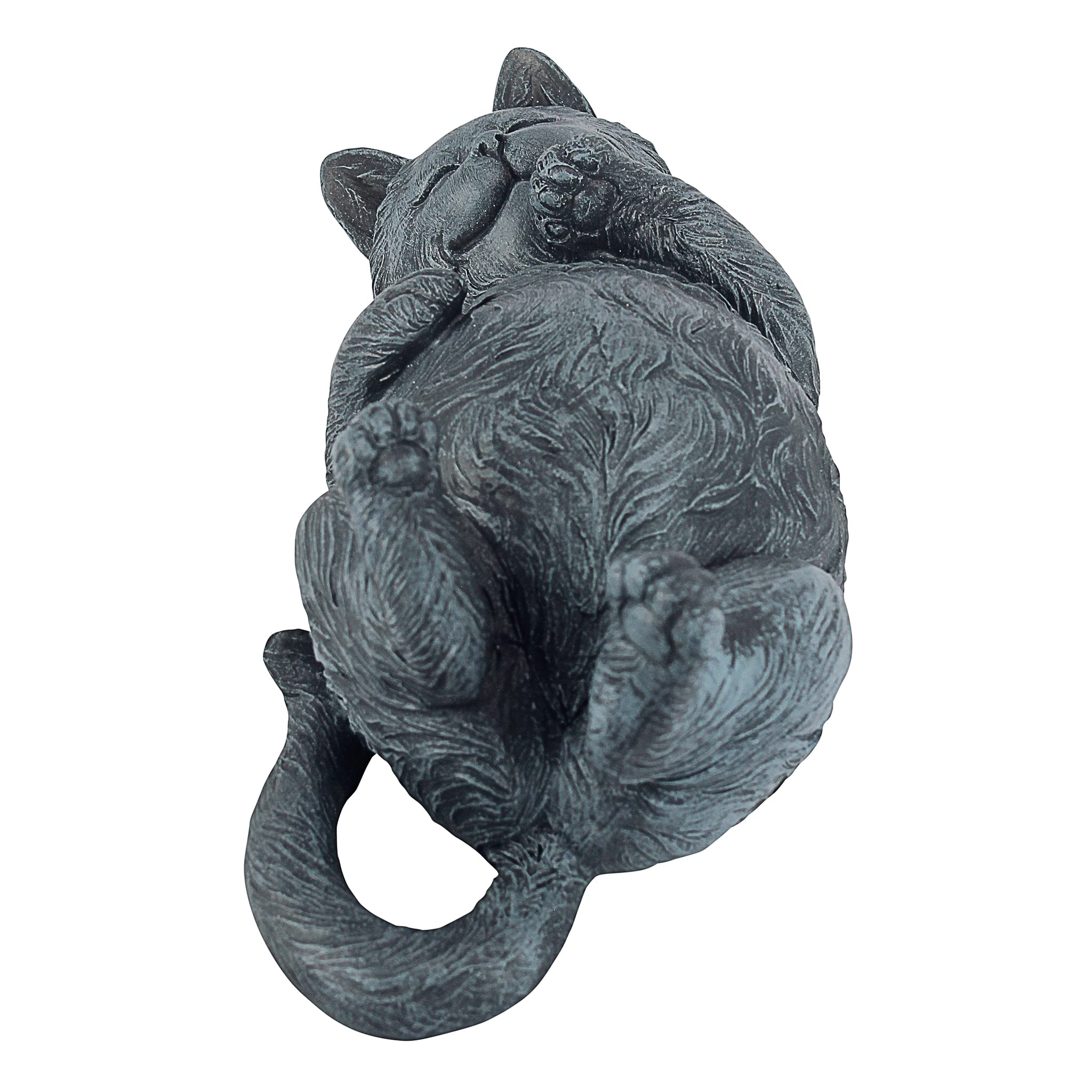 Design Toscano Playful Cat on Back Statue - Whimsical Home Decor for Cat Lovers, Perfect for Living Room, Garden or Office Decoration