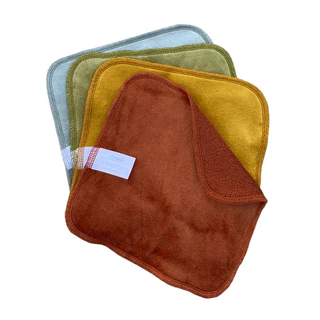 Organic Bamboo Velour Baby Wipes Set - Soft & Absorbent for Newborns & Toddlers - Gentle on Sensitive Skin - Perfect for Diaper Changes, Feeding & Bath Time