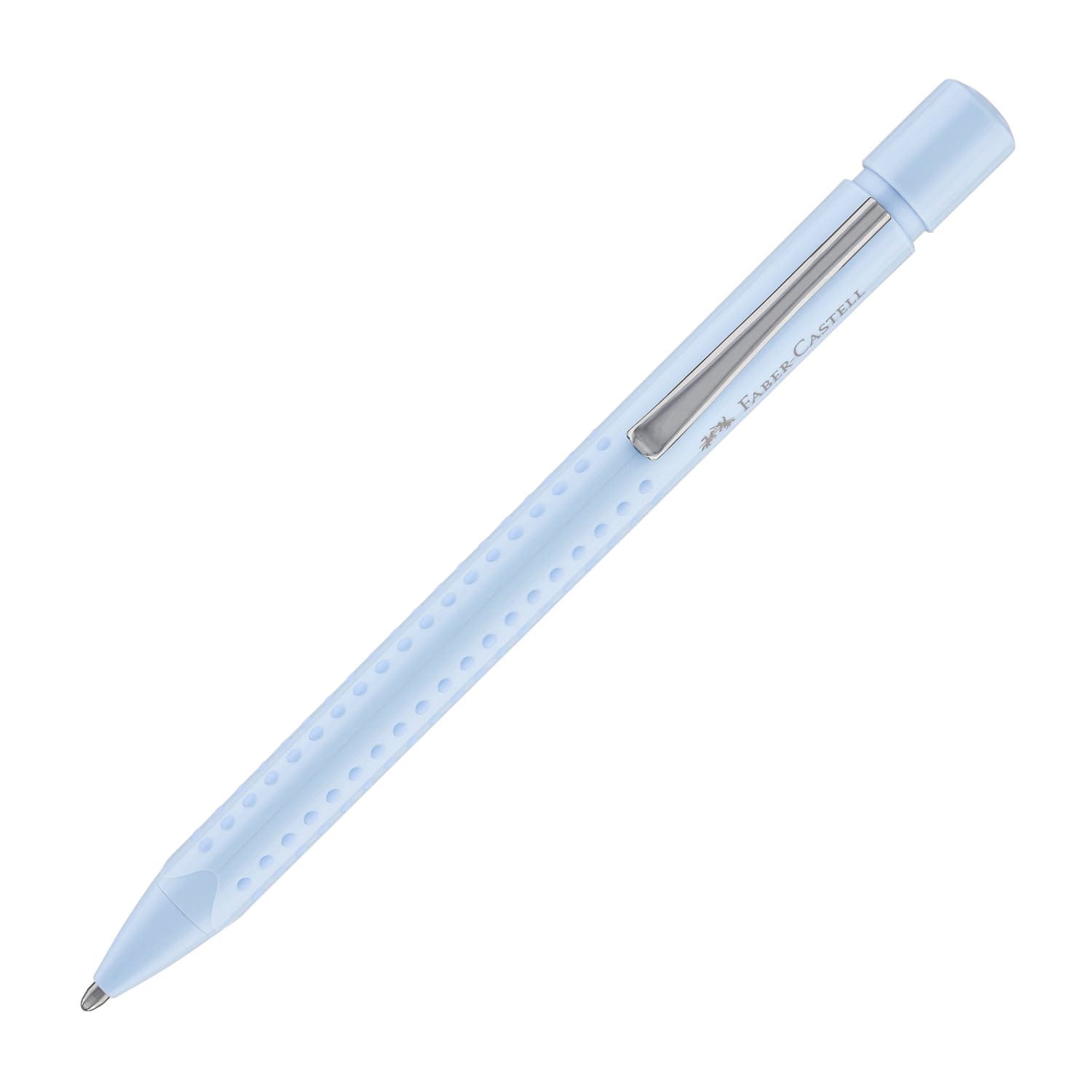 Faber Castell Grip Ballpoint Pen - Sky Blue Comfort Grip Writing Pen for Office, School & Everyday Use - Smooth Ink Refillable Pen for Note Taking, Journaling & Gift Giving