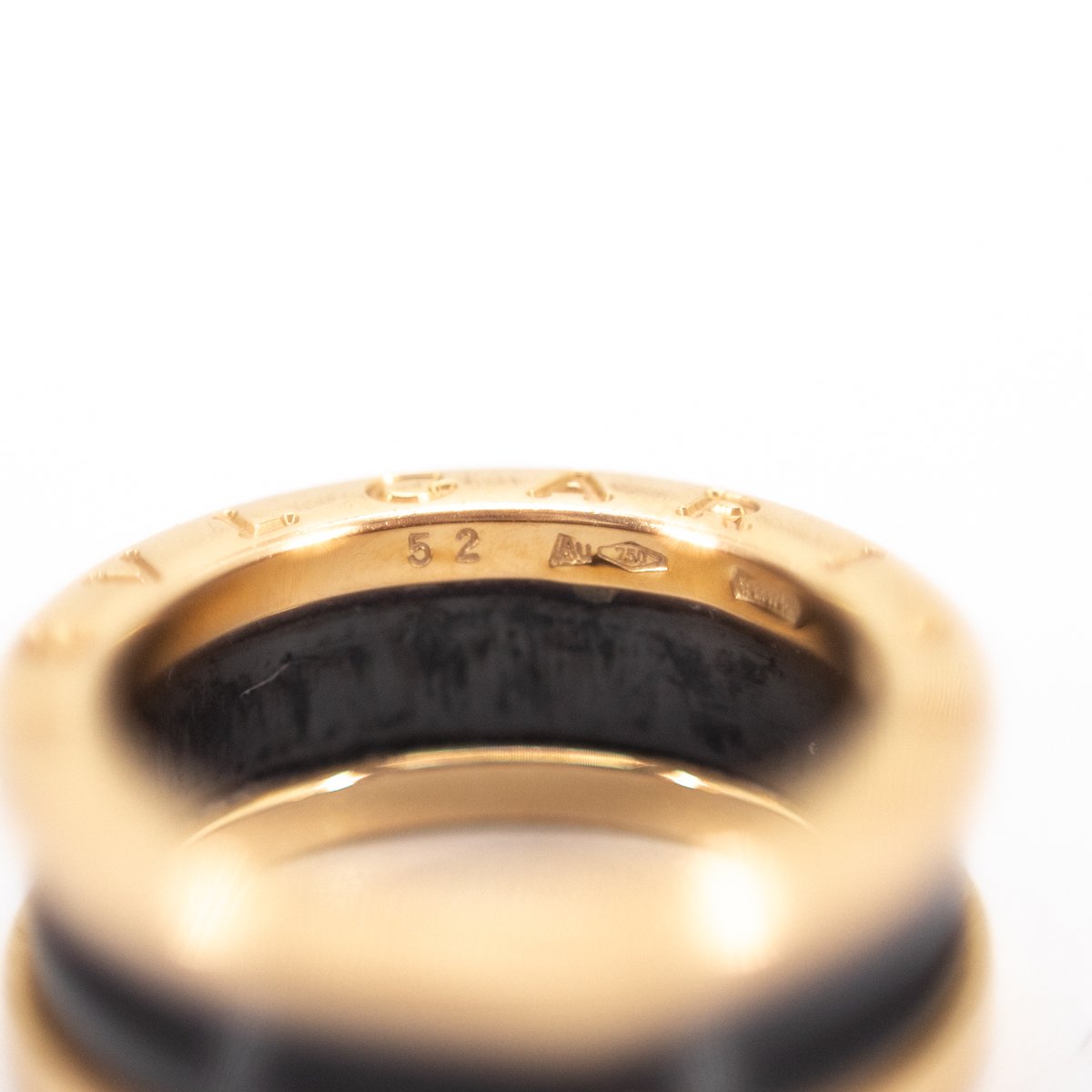 Bvlgari B.zero1 18K Gold & Black Ceramic Spiral Ring for Women - Luxury Jewelry Gift for Anniversary, Valentine's Day & Special Occasions