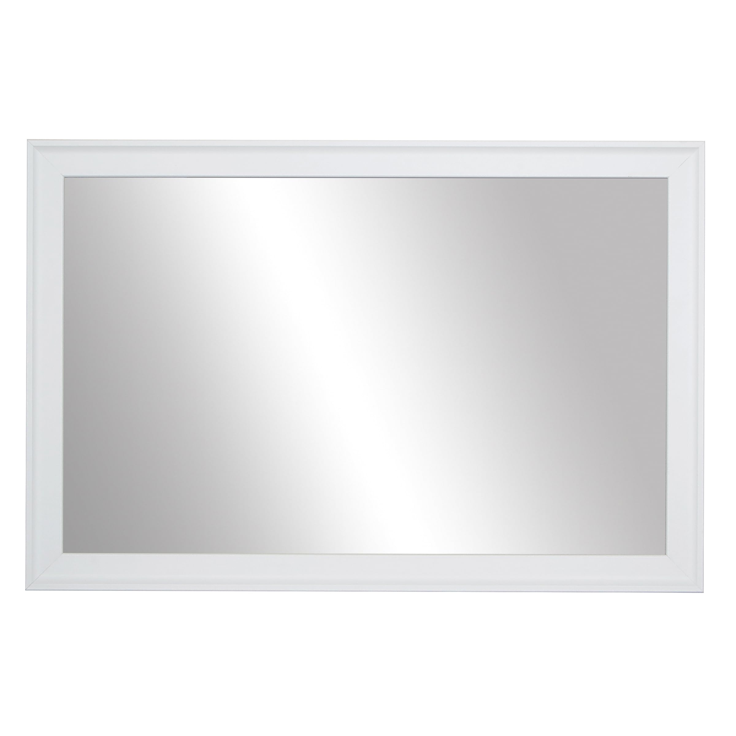 Morgan Design 36x24 Inch White Framed Wall Mirror - Bathroom, Bedroom & Living Room Decor - Moisture Resistant with Safety Backing - Perfect for Vanity, Entryway & Home Decoration