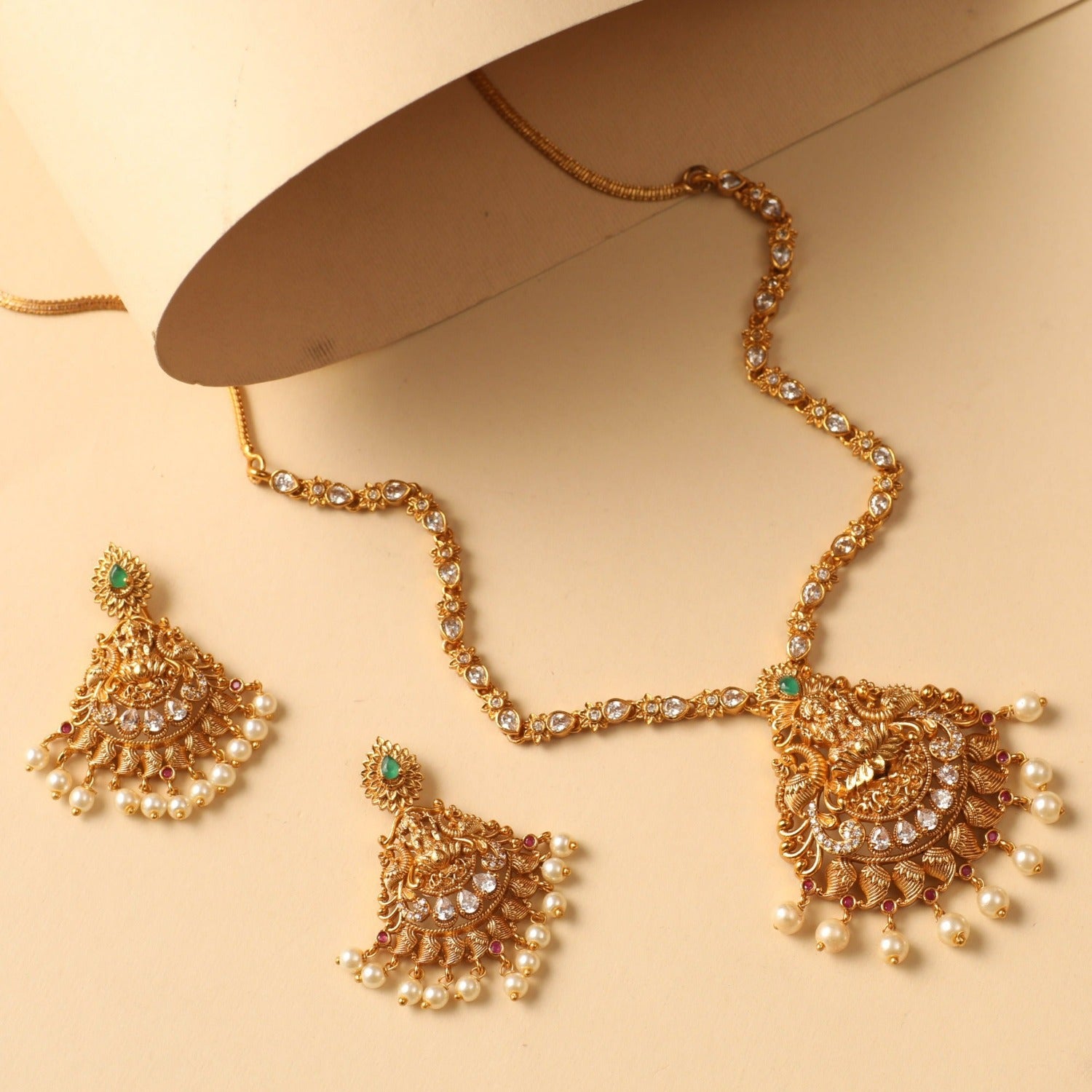 Vintage Mishi Antique Necklace Set for Women - Elegant Jewelry Gift for Wedding, Party & Special Occasions