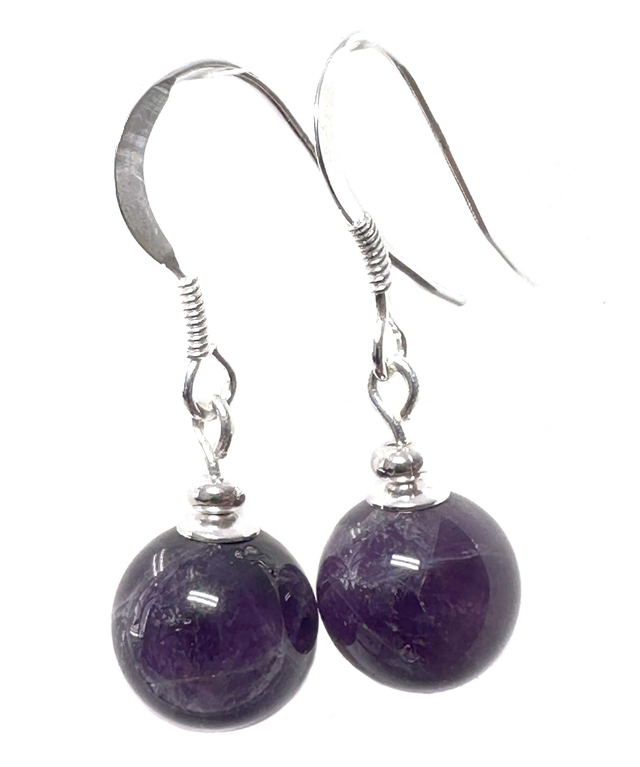Black Moon Single Gemstone Drop Earrings - Sterling Silver Dangle Earrings for Women | Perfect for Evening Parties, Weddings & Special Occasions