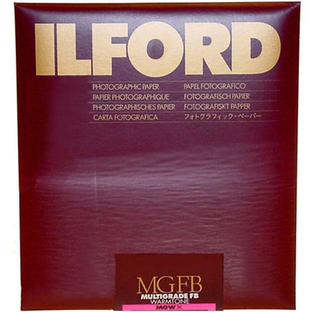 Ilford Multigrade FB Warmtone Fiber-Based Photo Paper - 11x14 Inches, 50 Sheets, Semi-Matte Finish - Perfect for Black & White Darkroom Printing, Fine Art Photography, and Professional Portraits
