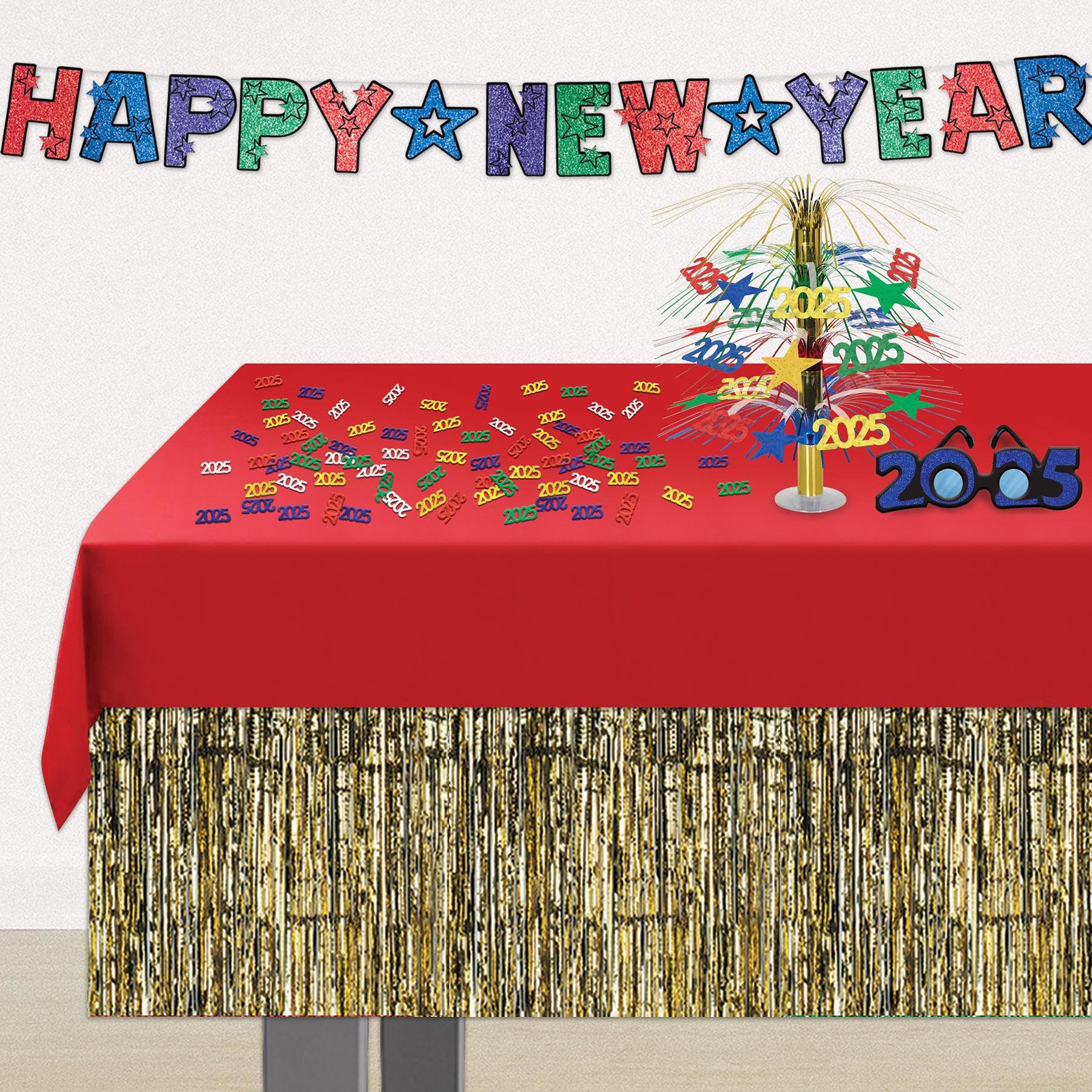 12 Pack Beistle Fanci Fetti 2025 Silhouettes Multi-Color Confetti (0.5 Oz per Package) - Perfect for New Year's Eve, Birthday Parties, and Wedding Celebrations