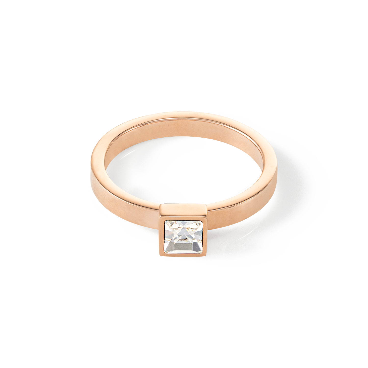 Elegant Rose Gold Crystal Square Ring for Women - Perfect for Weddings, Parties & Everyday Wear