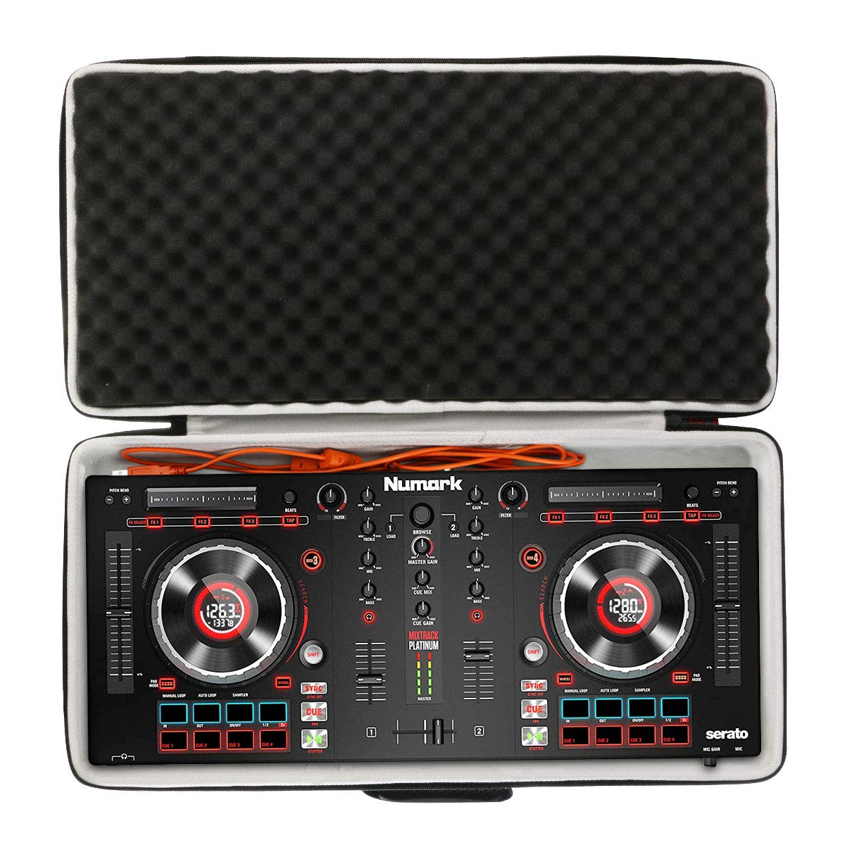 Numark Mixtrack Platinum FX/Pro 3 Hard Travel Case - Durable Protective Cover for USB DJ Controller | Perfect for Touring, Gigs & Studio Storage