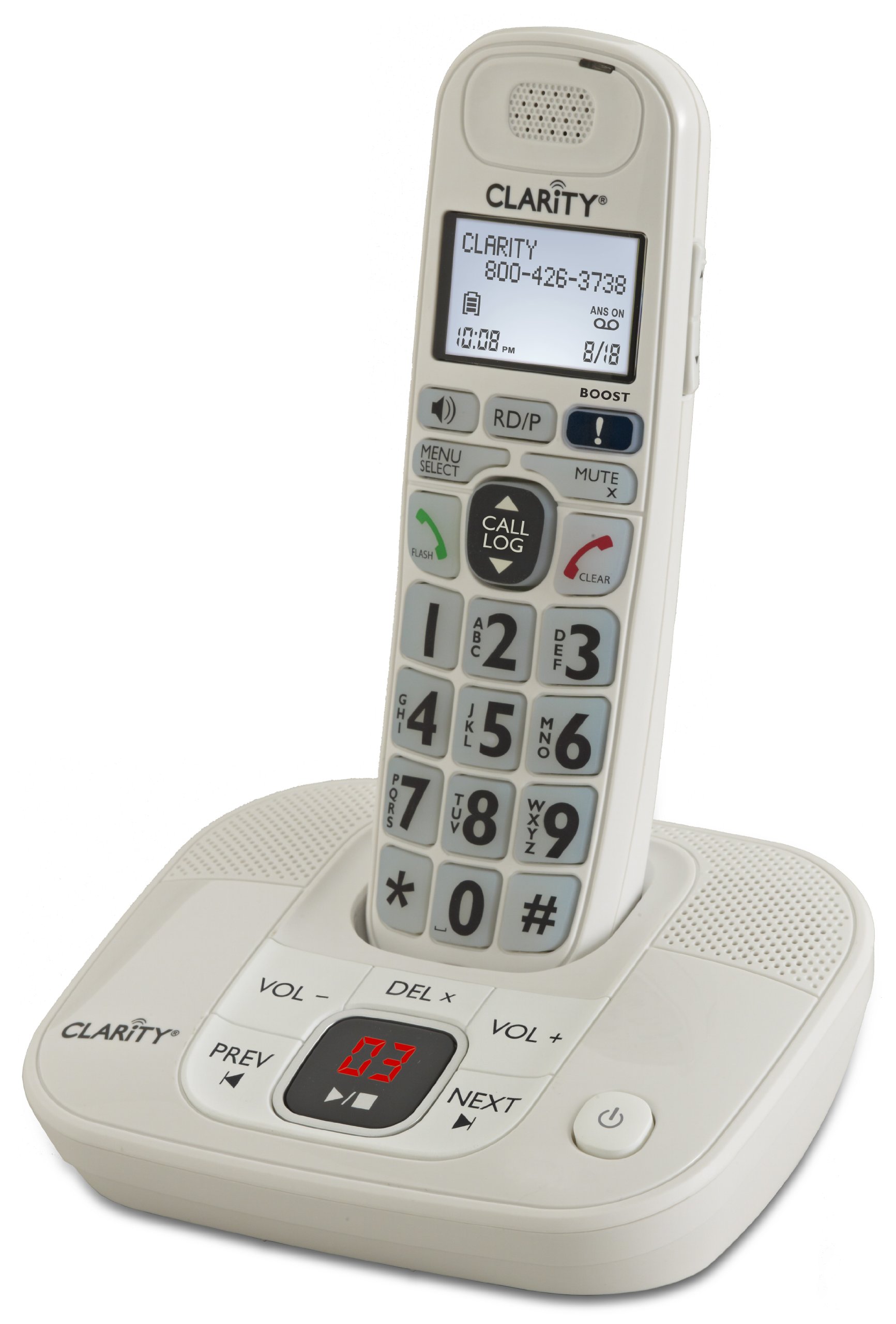 40 dB Big Button Cordless Phone for Seniors - Amplified Sound, Easy-to-Use Large Buttons, Hearing Impaired Friendly - Perfect for Home, Office & Elderly Care