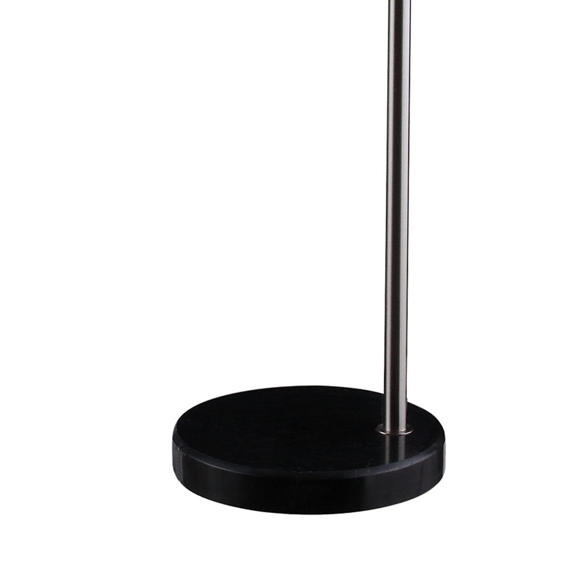 Benjara Modern Black Floor Lamp with Pendant Drum Shade & Arched Arm - Perfect for Living Room, Bedroom, or Office Lighting Decor