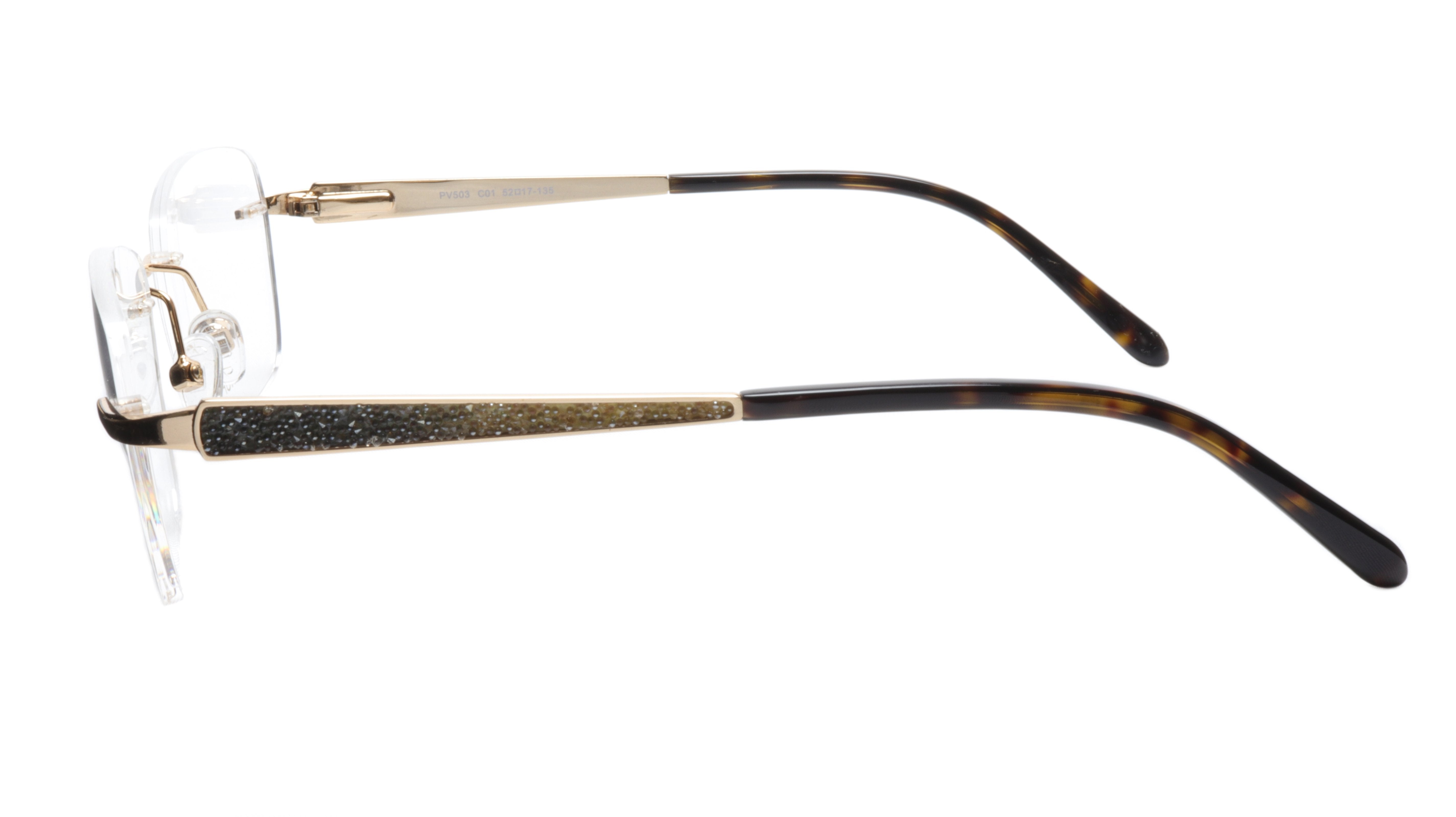Paul Vosheront PV503 C01 Gold Plated Acetate Eyeglass Frames - Italian Made 52-17-135 Measurements - Premium Lightweight Glasses for Men & Women - Perfect for Reading, Work & Fashion Accessories