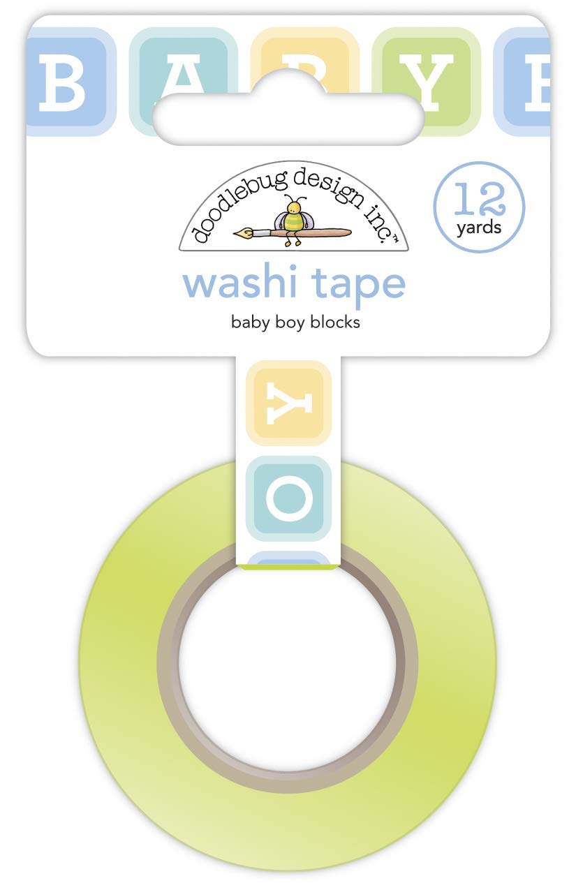 PA Distribution Doodlebug Washi Tape for Baby Boy - 432-inch Decorative Paper Tape for Scrapbooking, Journaling, Gift Wrapping & DIY Crafts