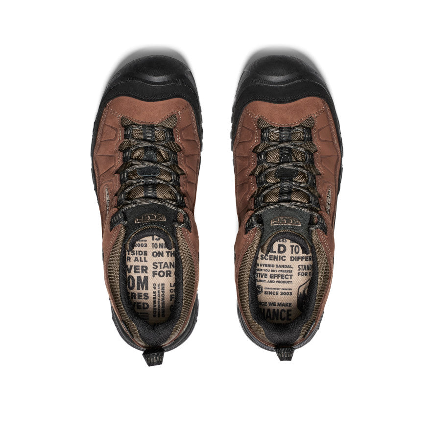 Men's Targhee IV Waterproof Hiking Shoes - Bison/Black | Lightweight & Durable for Outdoor Adventures, Trail Running & Camping