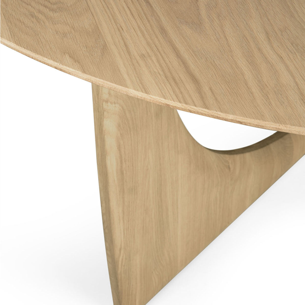 Modern Geometric Round Dining Table for 4-6 People - Perfect for Small Spaces, Kitchens & Breakfast Nooks - Solid Wood Dining Table with Sleek Design