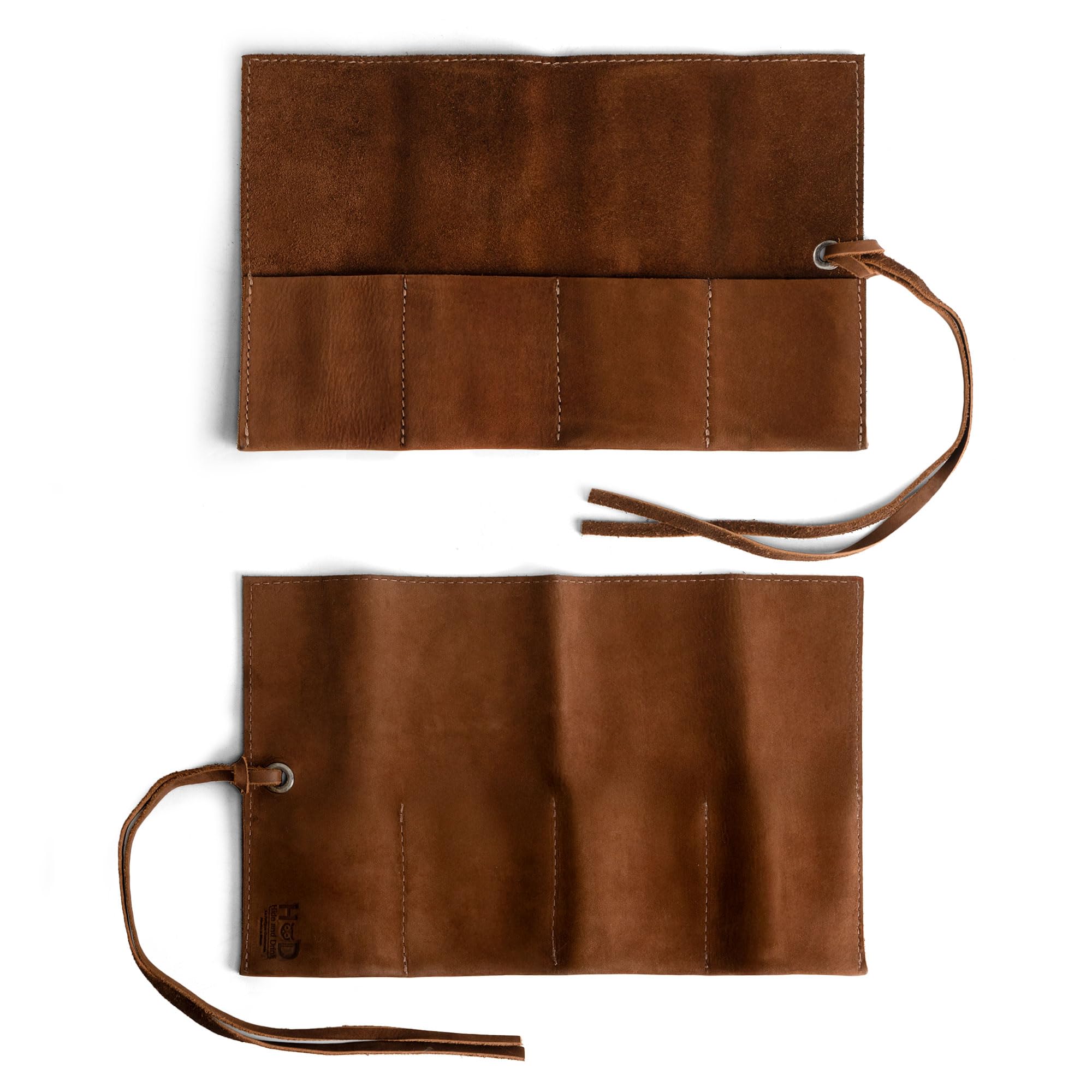 Premium Leather Watch Roll Organizer - Handmade Full Grain Leather Watch Case Holds 4 Watches - Travel-Friendly Watch Storage for Men & Women - Perfect for Business Trips, Travel & Watch Collection (Swayze Suede)