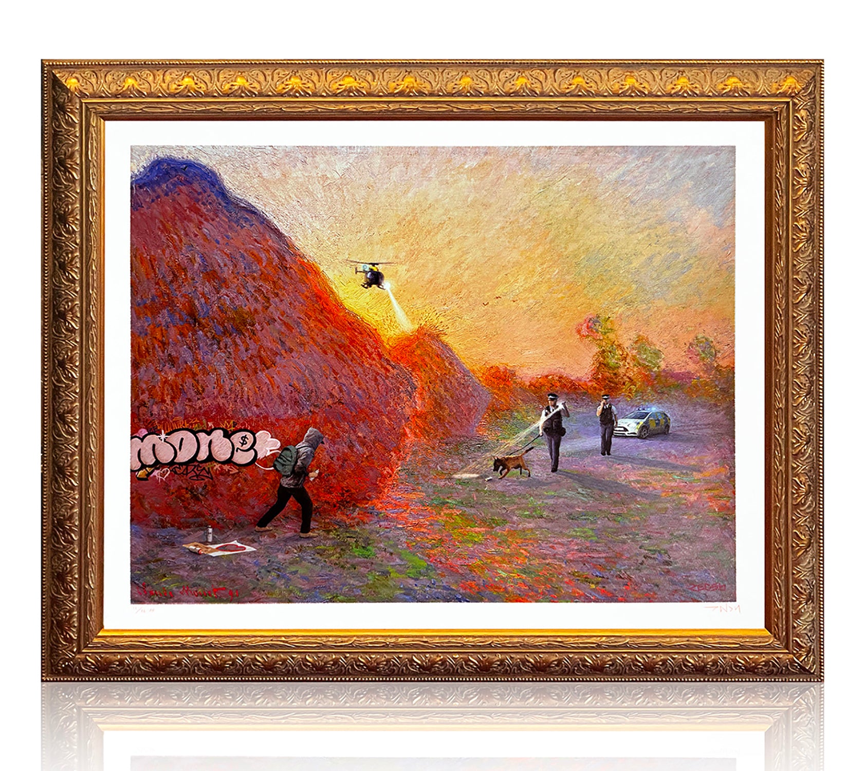 ZEDSY 'Needle in a Haystack' (2022) Custom Framed Artist Proof Print - Limited Edition Wall Art for Home & Office Decor