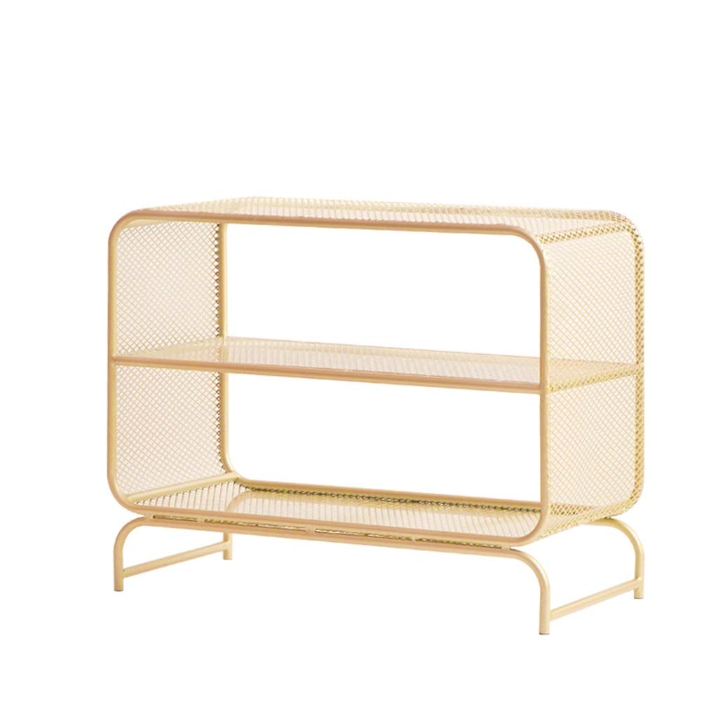 GANN 3-Tier Metal Shoe Rack Organizer - Space Saving Entryway Shoe Storage Shelf for Indoor/Outdoor Use - Durable Multi-Layer Shoe Shelf for Hallway, Closet & Apartment (Metallic Finish)