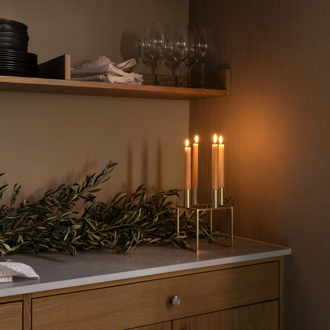 Stylish Kubus 4 Modern Candle Holder Set - Elegant Home Decor for Dining Table, Fireplace & Wedding Centerpieces - Perfect for Romantic Ambiance & Holiday Decorations