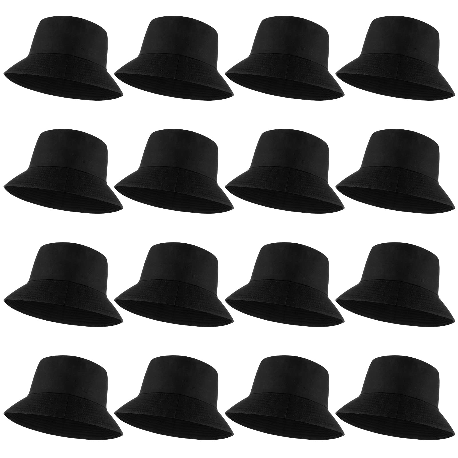 16 Pack Solid Color Summer Bucket Hats for Women & Men - Packable Unisex Sun Hats, Lightweight Breathable Fishing Hats for Beach, Vacation, Outdoor Activities & Travel Accessories