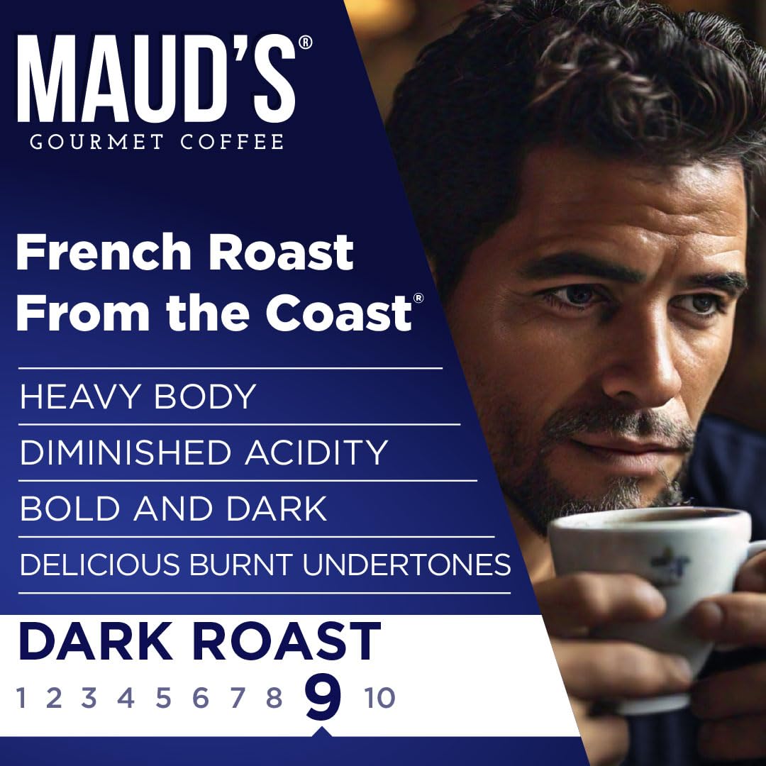 French Roast Coffee Pods 24ct - Dark Roast Arabica for Keurig | Home & Office Use