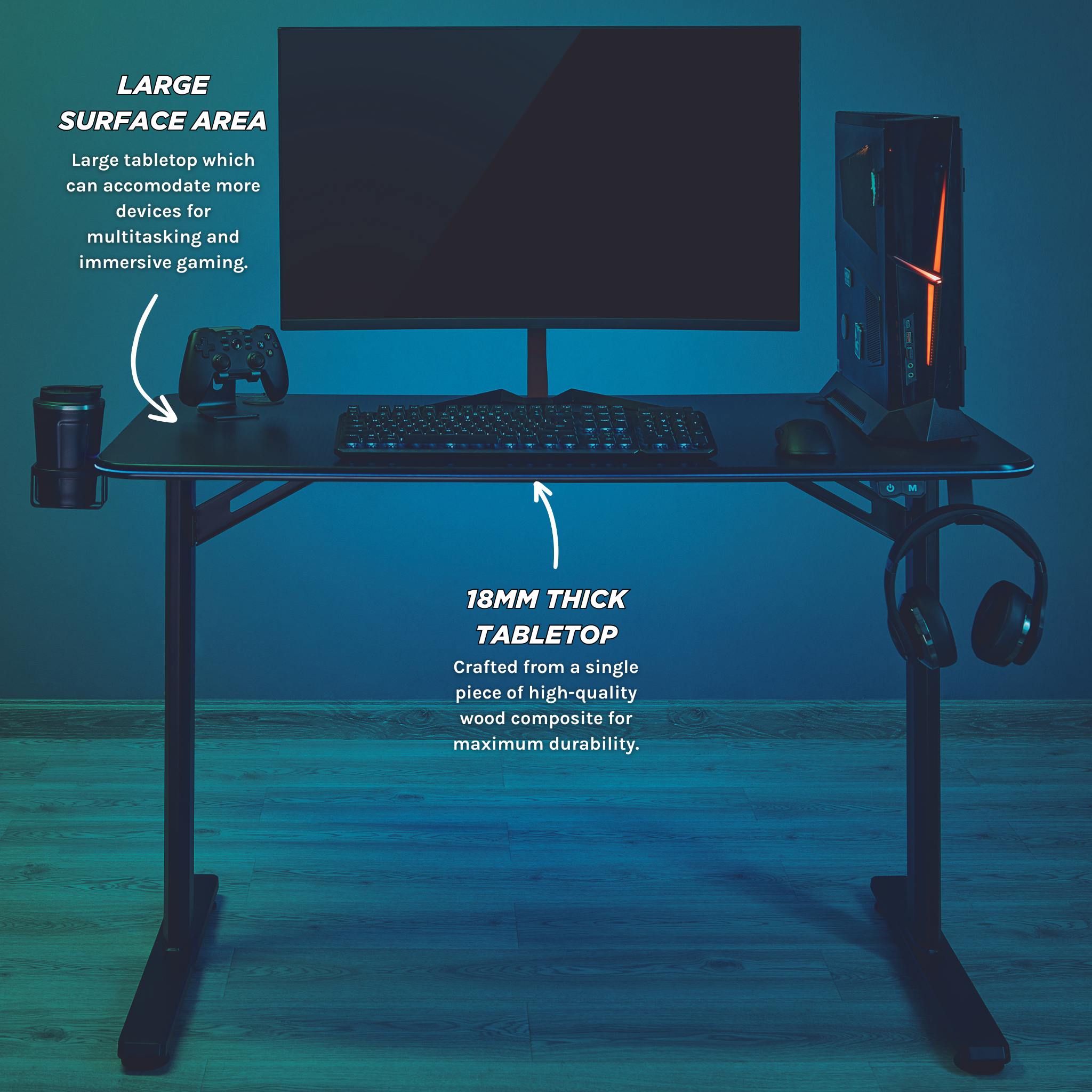 Rift Gaming Desk - 44.5
