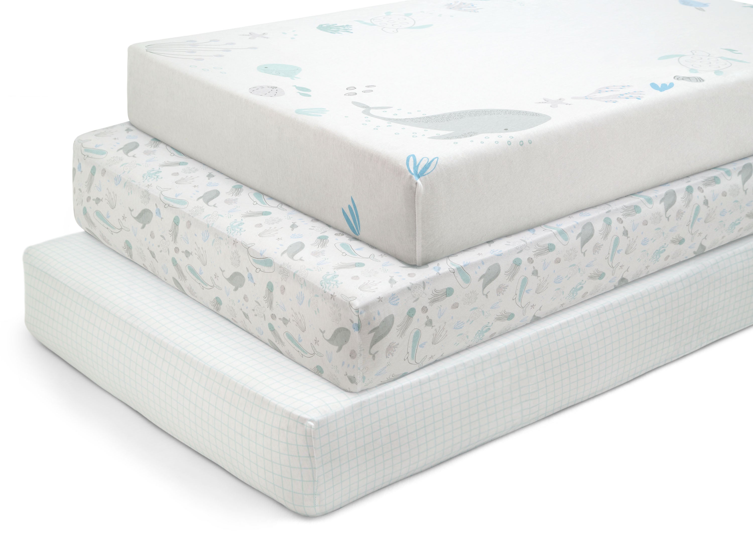 100% Organic Cotton Fitted Crib Sheets - 3 Pack Set for Baby Crib & Toddler Bed | Soft, Breathable & Hypoallergenic Nursery Bedding | Perfect for Daycare, Home & Travel Use