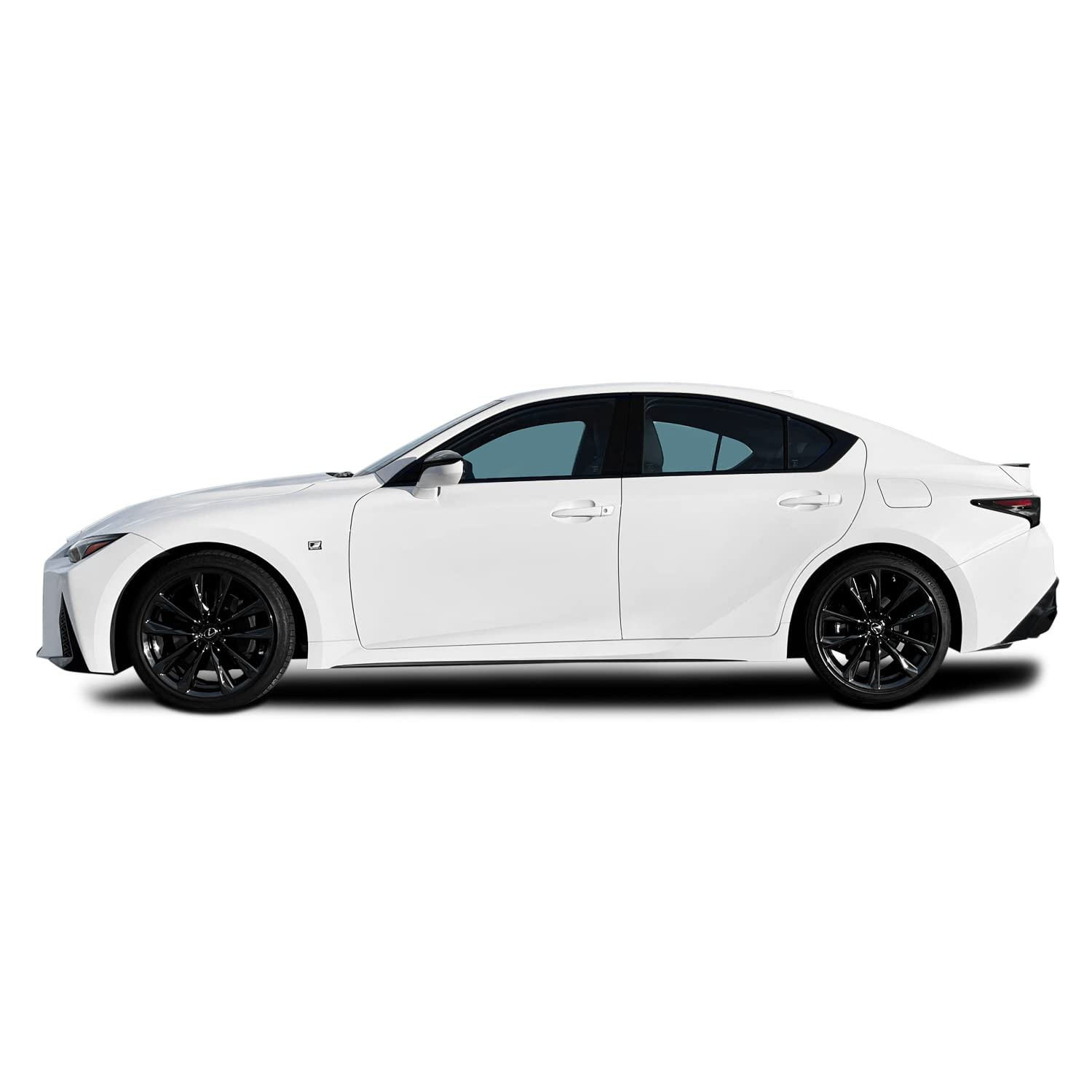 2021-2022 Lexus Chrome Delete Kit - Satin Black Vinyl Overlay for Window & Mirror Trim | DIY Car Exterior Mod for Sleek Look & UV Protection