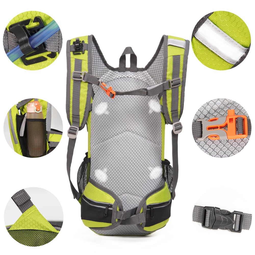 Waterproof 15L Lightweight Hiking Backpack - Durable Daypack for Biking, Skiing, Snowboarding, Running & Cycling | Perfect for Outdoor Adventures, Commuting & Travel