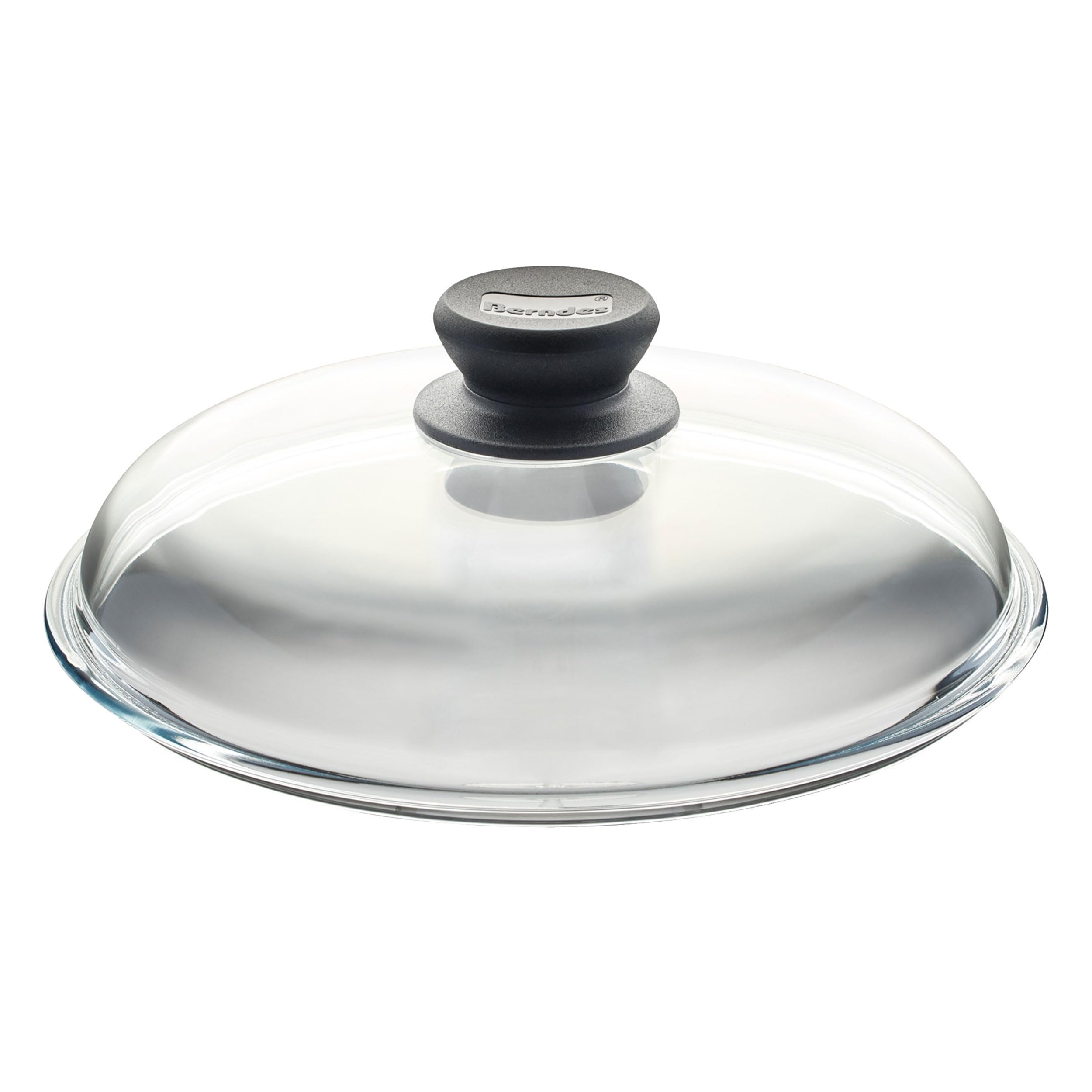 Berndes 24cm Tempered Glass Lid with Stainless Steel Rim - Durable Cookware Cover for Pots & Pans - Perfect for Simmering, Steaming & Slow Cooking