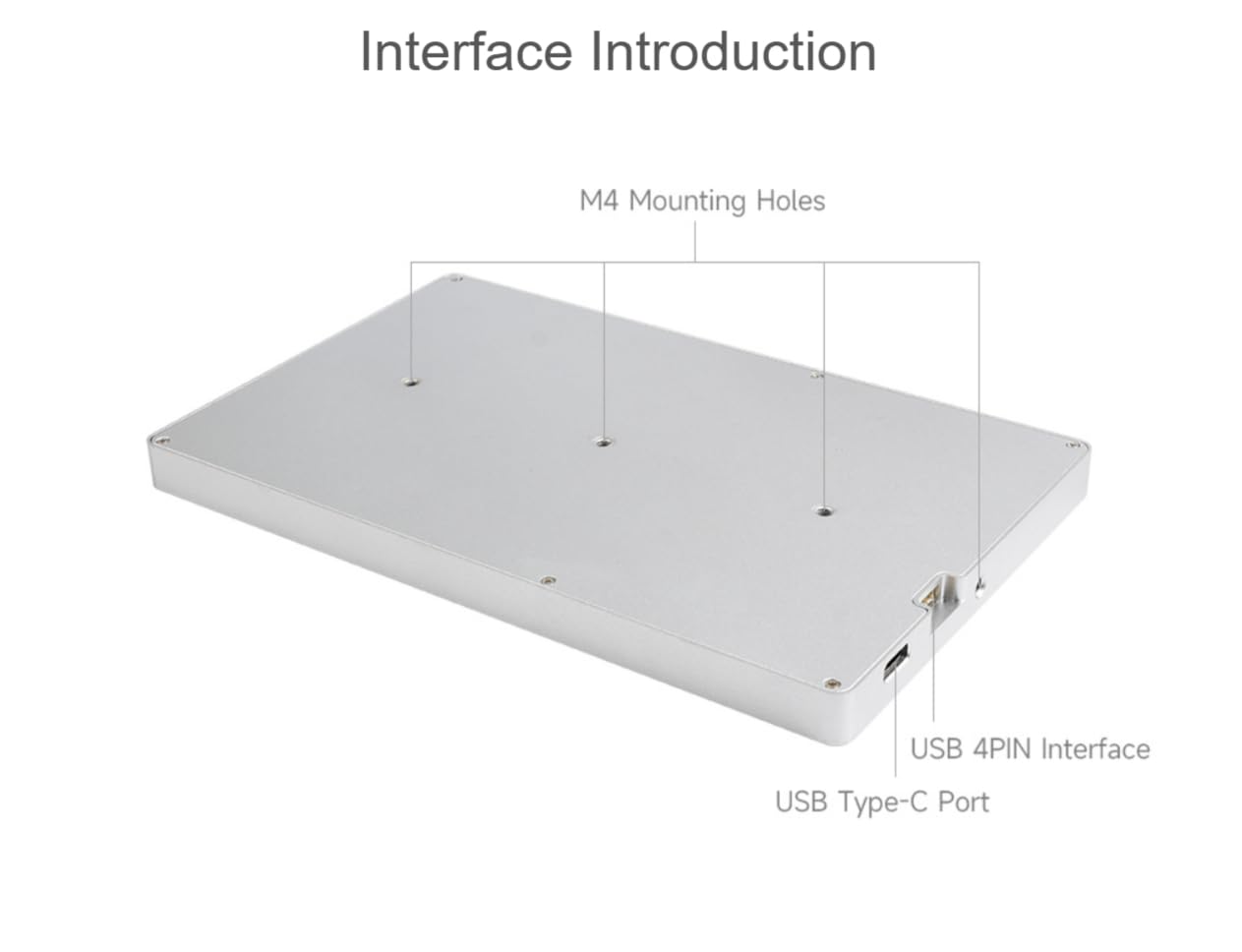 TUOPUONE 7inch IPS Side Monitor - 1024×600 HD Resolution, Secondary Display for PC Case, High Brightness & CNC Metal Frame (Black) - Perfect for Gaming Setups, Workstations, and Multi-Tasking