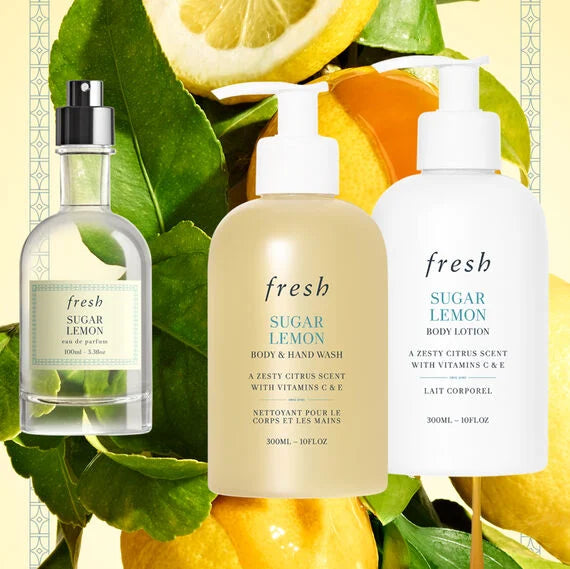 Fresh Sugar Lemon Body Wash - Hydrating & Refreshing Shower Gel for Soft Skin - Perfect for Daily Use & Relaxing Bath Time