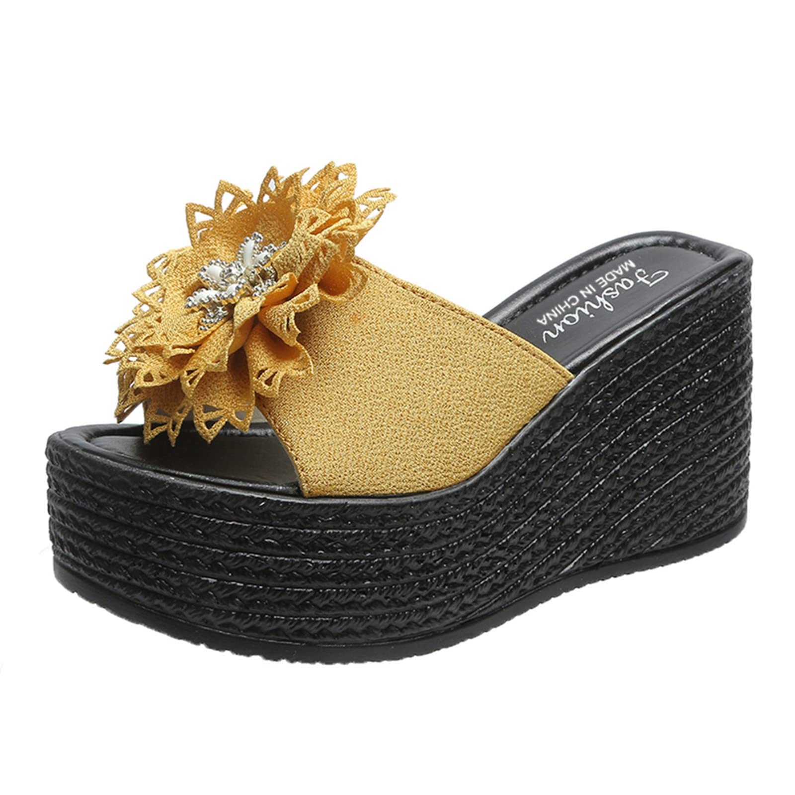 Women's Open Toe Roman Sandals - Fashion Beach Wedges with Knot Design, Wide Width Size 8 - Perfect for Summer Vacations, Poolside Lounging & Casual Outings
