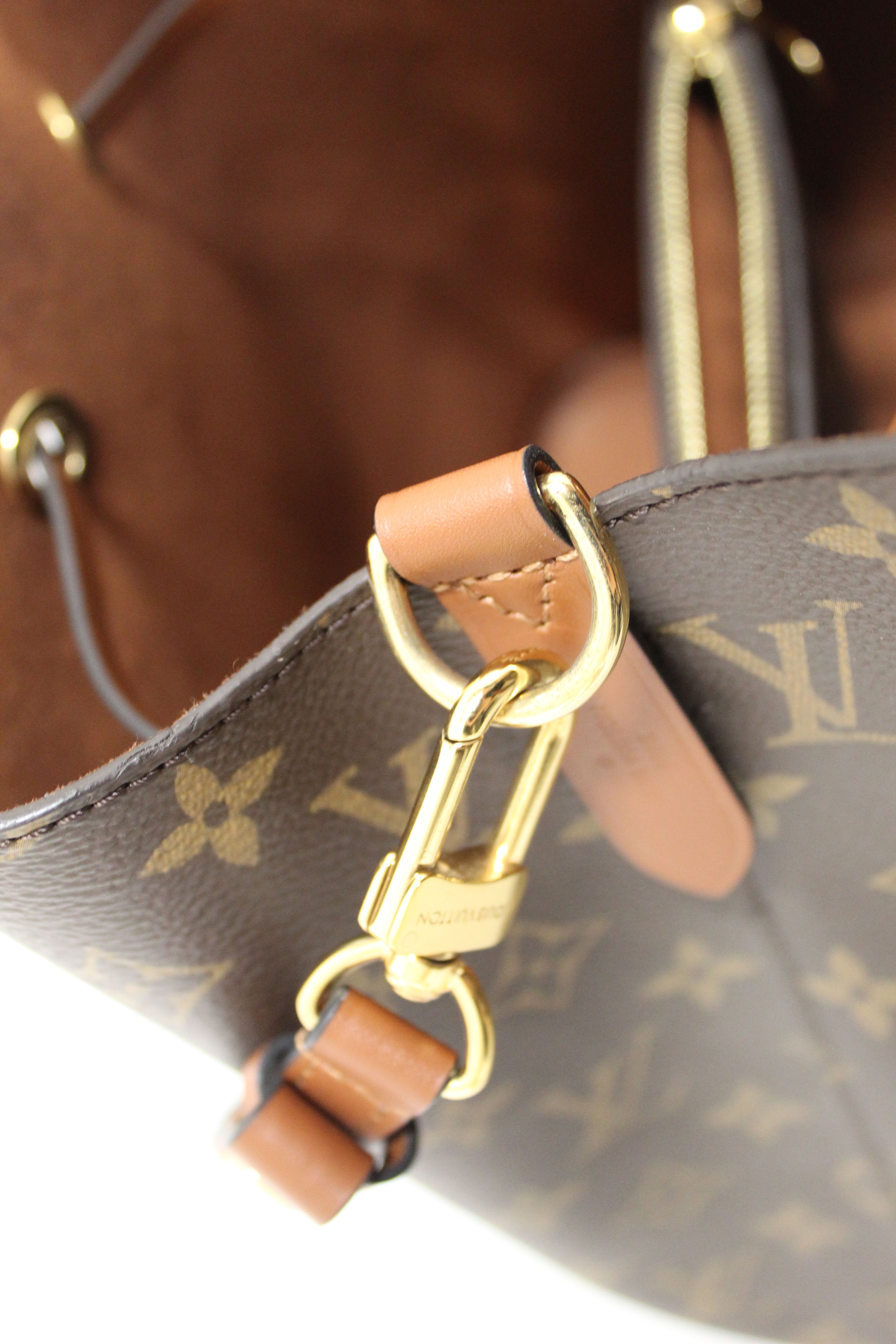 Authentic Louis Vuitton Monogram NeoNoe Shoulder Bag - Classic Brown Leather Bucket Purse for Women | Perfect for Work, Travel & Everyday Luxury Fashion Accessory