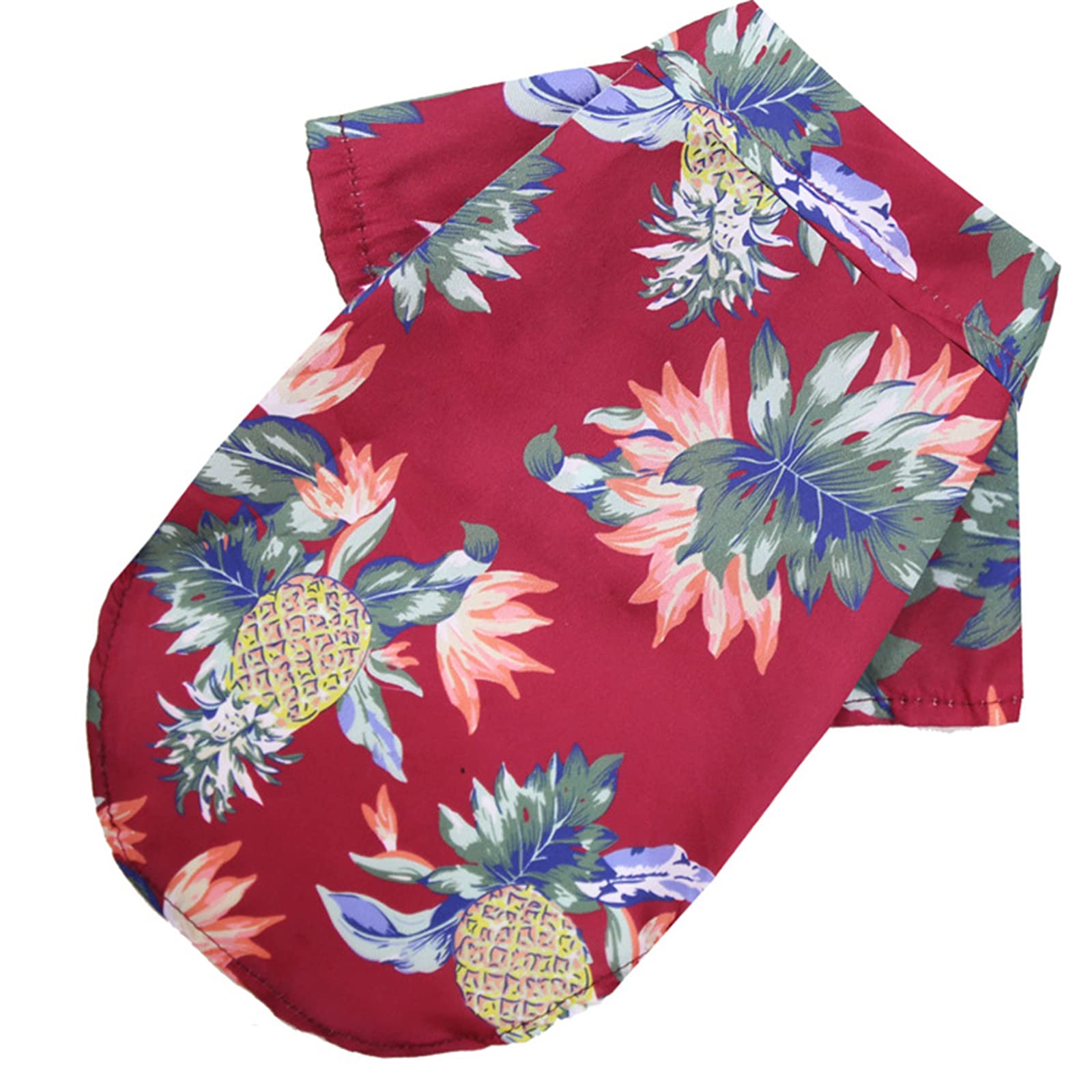 Hawaiian Dog Shirt for Summer - Cool & Breathable Pet Shirt for Small, Medium, Large Dogs | Boys & Girls Puppy Clothes in Red XXL - Perfect for Beach, Pool & Outdoor Adventures