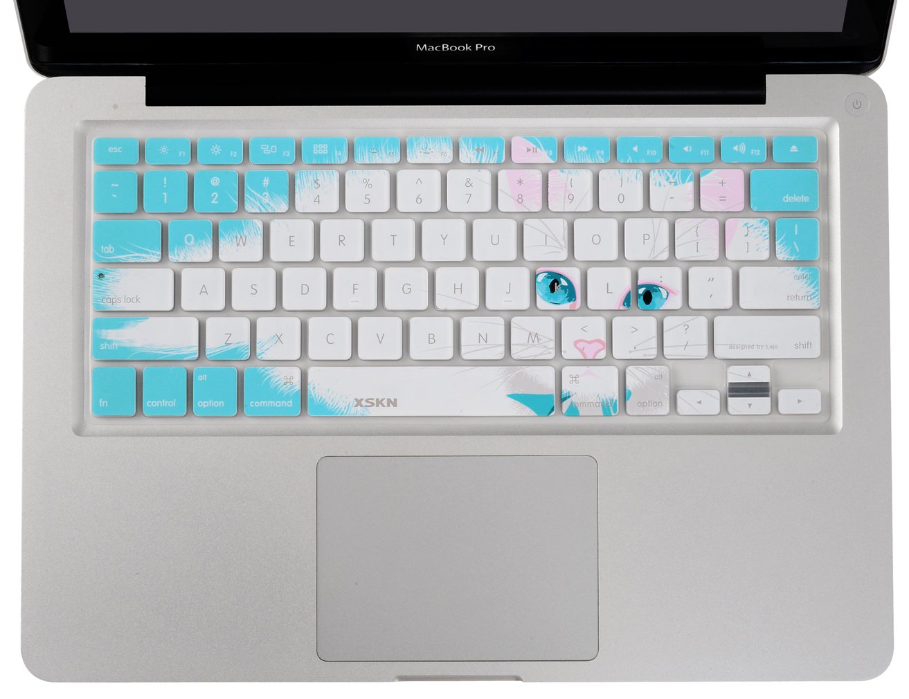 Durable Ultrathin Silicone Keyboard Cover for MacBook Pro 13 15 17 Inch - US Layout, Blue | Cat-Themed Lazy Design | Perfect for Work, Study & Coffee Shop Use