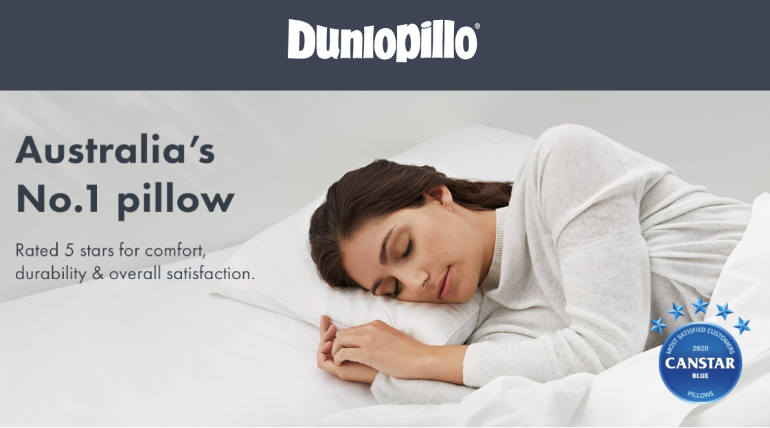 Dunlopillo Luxury Latex Pillow - Medium Firmness & Soft Feel for Side, Back Sleepers - Hypoallergenic & Breathable for Better Sleep