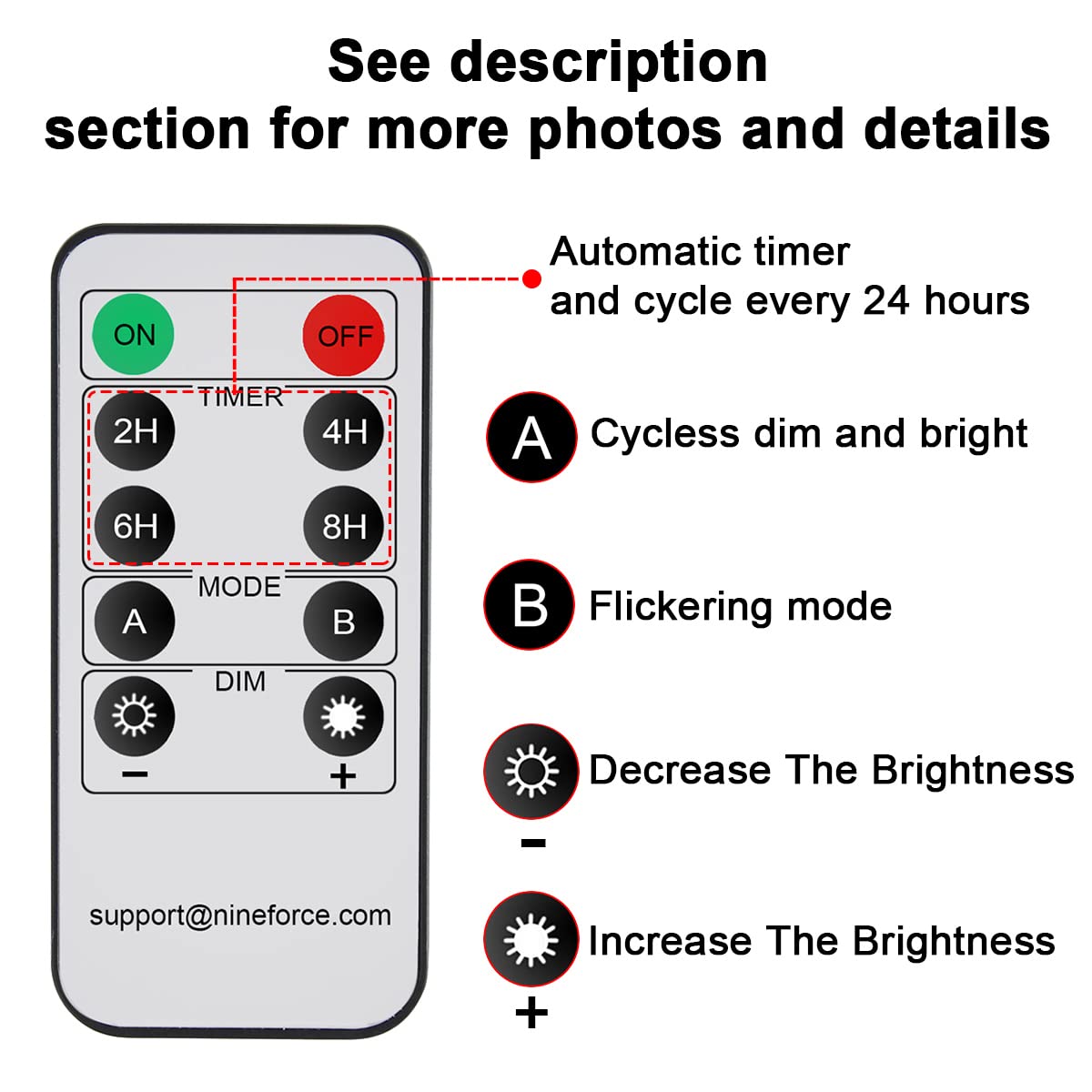 10 Pack Flameless LED Candles with Remote - Battery Operated for Christmas Decor