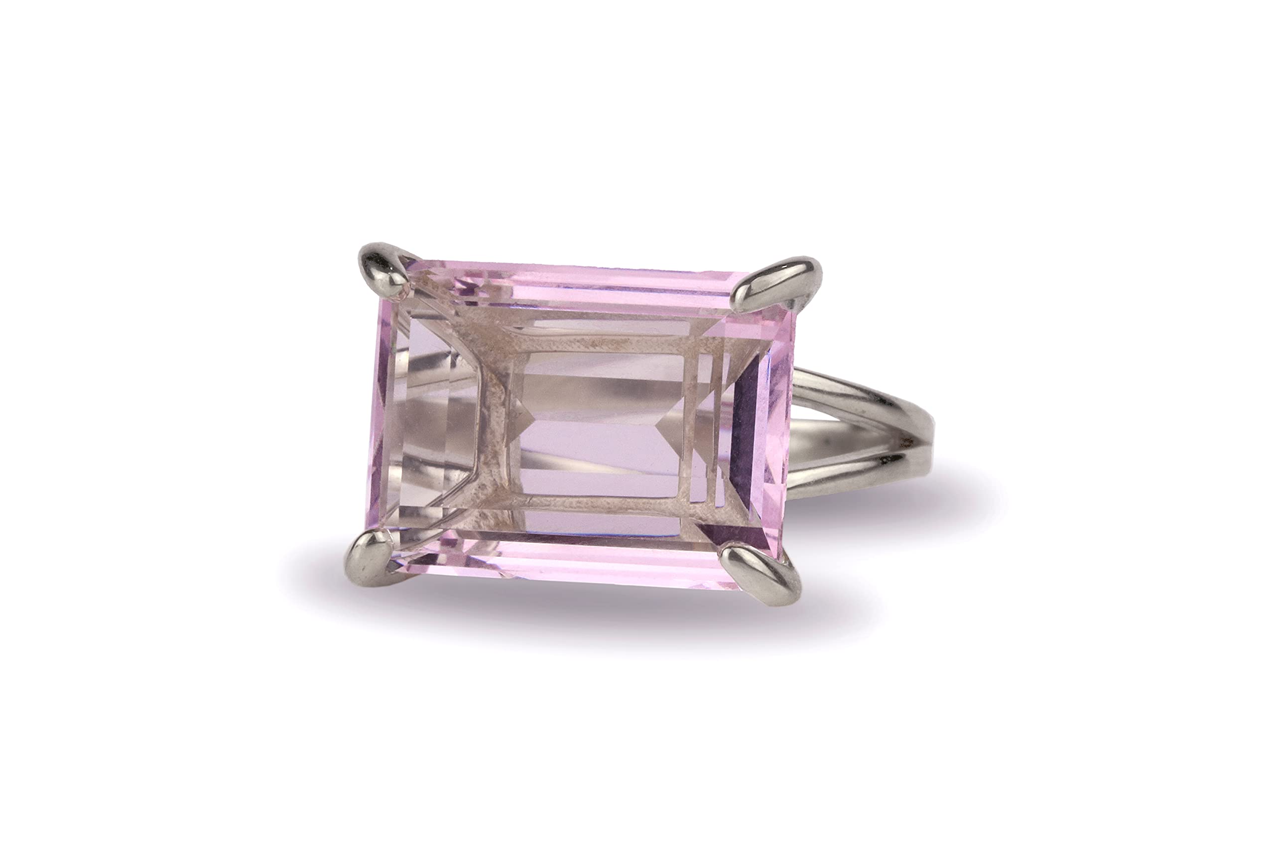 Rose Quartz Silver Ring for Women - Elegant Crystal Jewelry Gift | Wedding & Party Wear