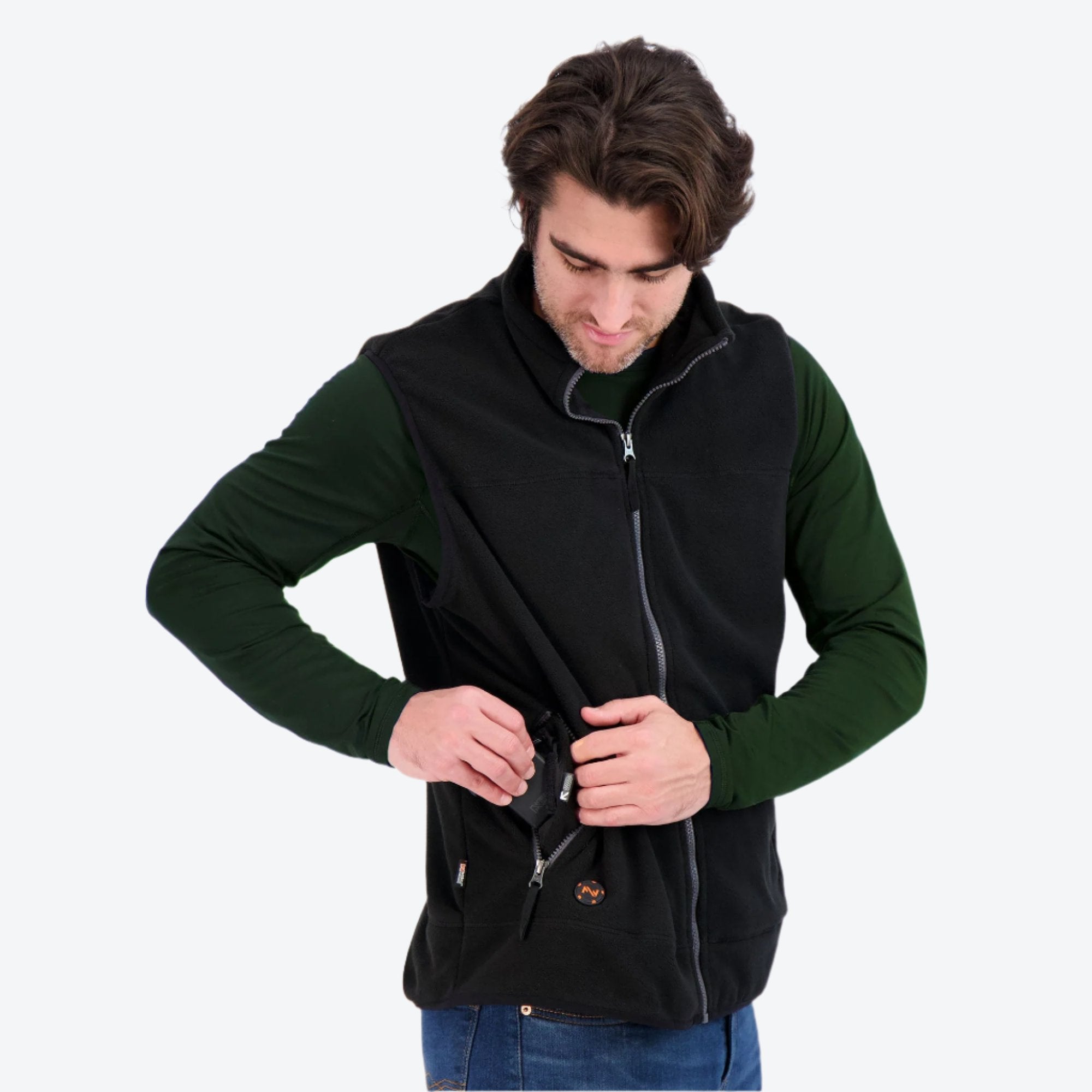 Men's Trek Heated Vest - Winter Battery-Powered Warming Jacket for Outdoor Hiking, Skiing & Cold Weather Activities