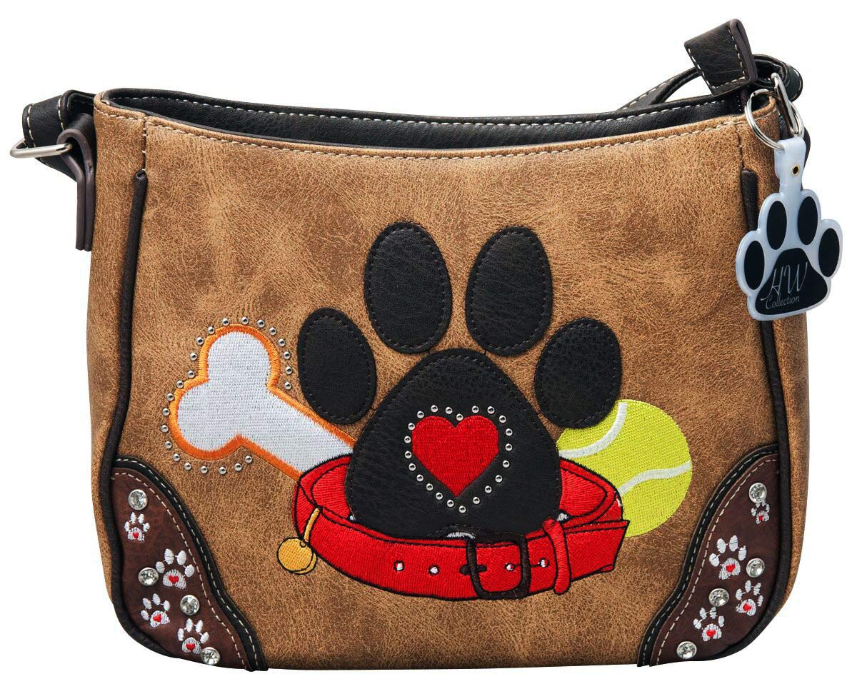 Trendy Dog Paw Print Small Crossbody Shoulder Bag for Women - Cute Pet Lover Purse with Wallet Set - Perfect for Casual Outings, Travel & Daily Use