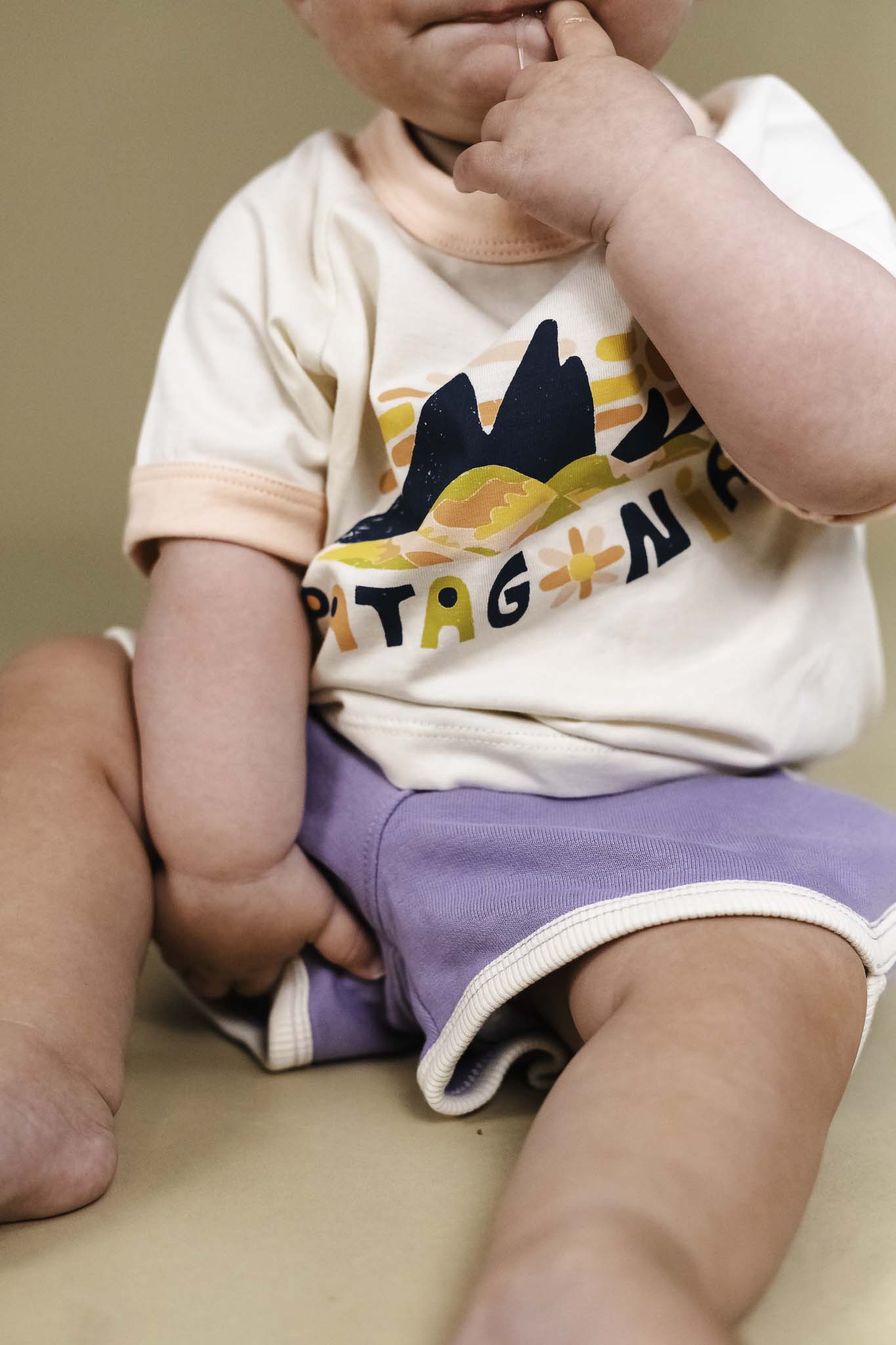 Purple Concrete Sweatshorts for Baby Girls - Soft & Comfortable Casual Wear for Playtime & Outings