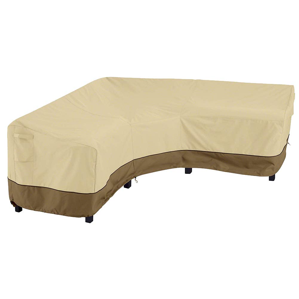 DERCLIVE Waterproof Dust-Proof Oxford Cloth Sofa Cover - V-Shape Outdoor Patio Furniture Protector for Rain, Sun & Wind Protection | Perfect for Garden, Deck & Backyard Use