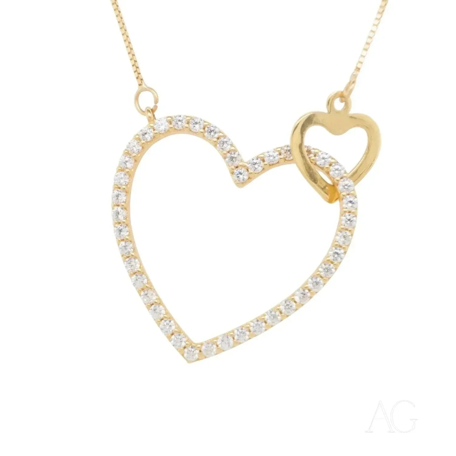 18k Gold Heart Necklace for Women - Elegant Valentine's Day Gift, Anniversary Present & Everyday Jewelry - Perfect for Romantic Dates, Weddings and Special Occasions