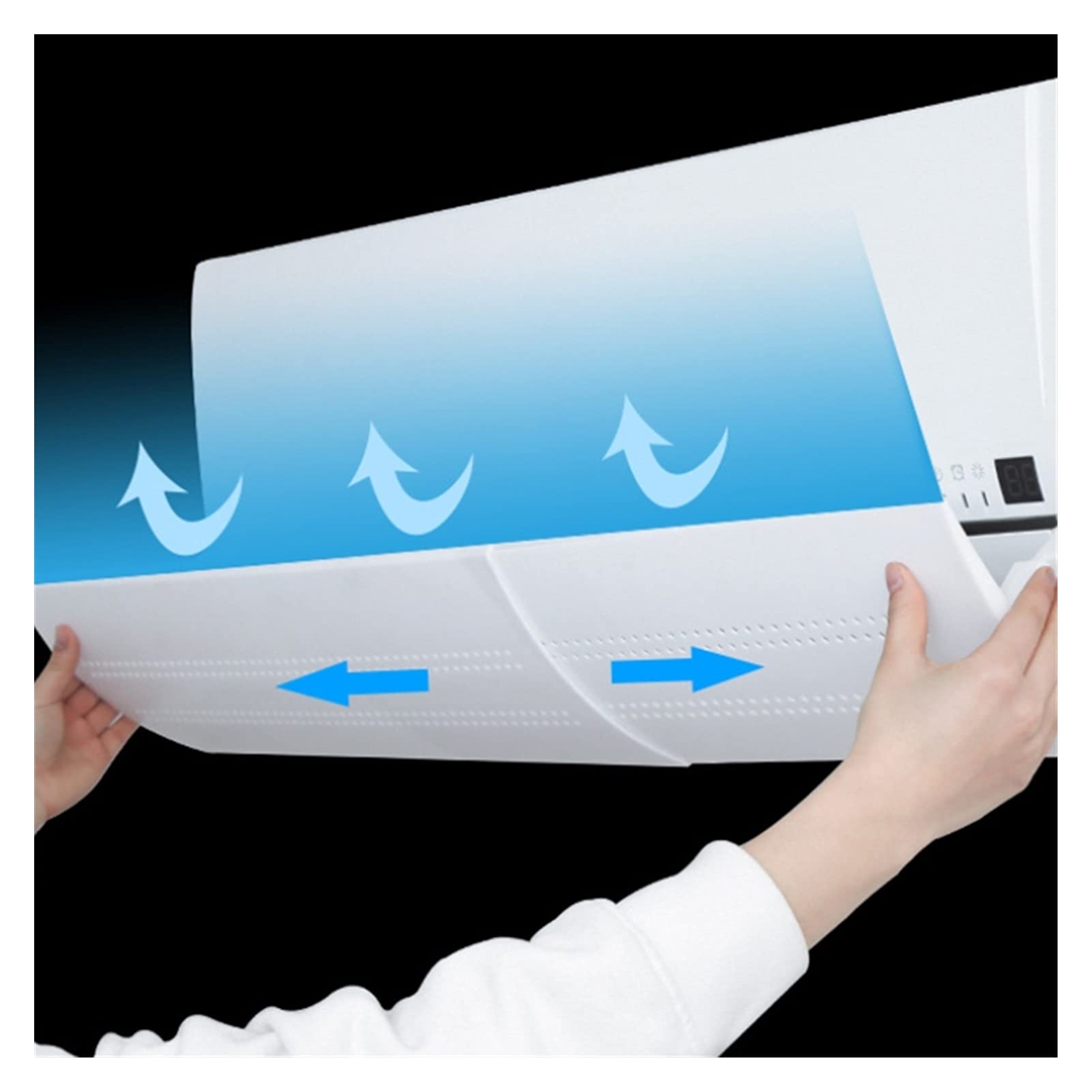 Adjustable Air Conditioner Cover - Windshield & Wind Guide Baffle Shield for Home AC Units | Anti-Wind Protection for Window & Wall ACs | Perfect for Apartments, Bedrooms & Offices