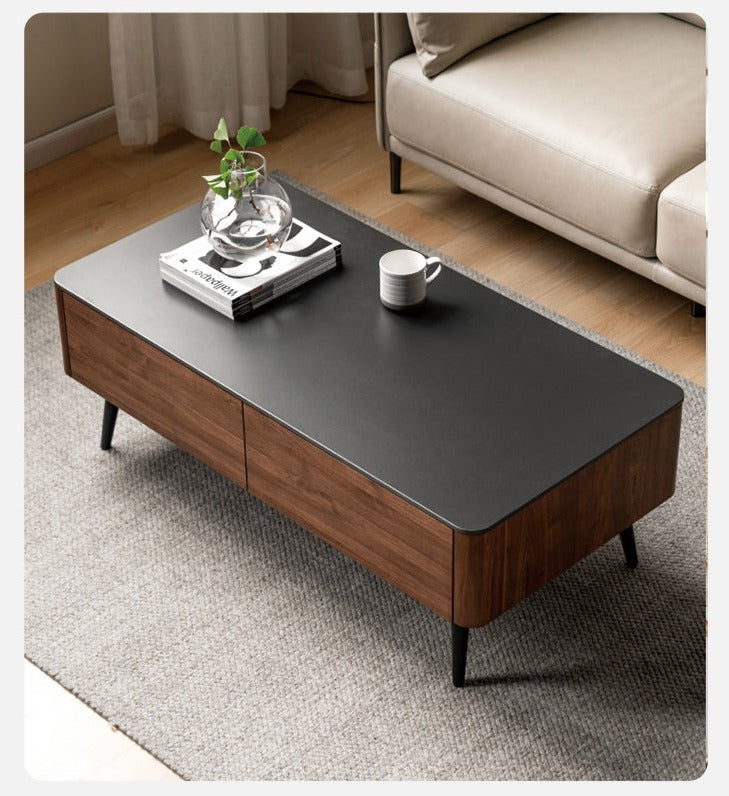 Solid Black Walnut Coffee Table - Handcrafted Wooden Living Room Furniture for Modern Home Decor, Perfect for Lounge, Family Gatherings & Coffee Time