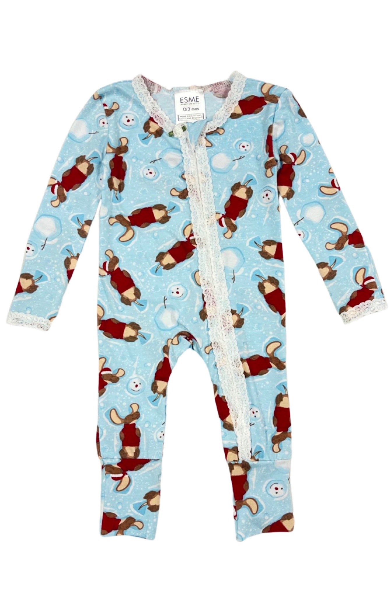 Santa Pup Lace Flip Footie - Adorable Christmas Dog Socks for Women & Girls - Perfect for Holiday Parties, Family Gatherings & Festive Photo Shoots