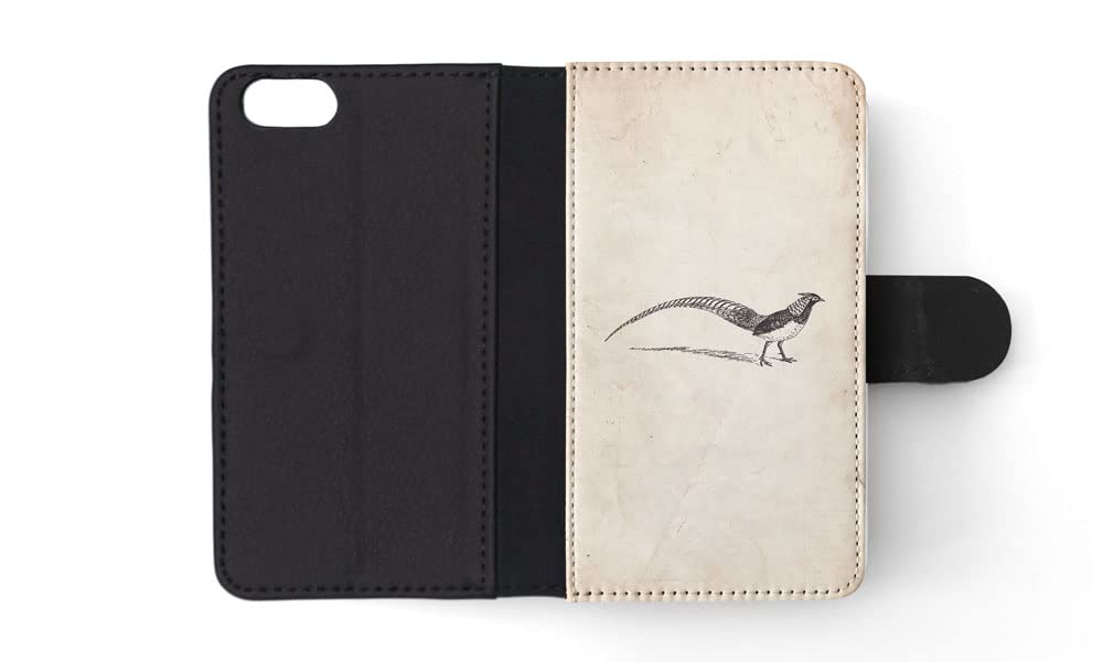 Pheasant Flip Wallet Phone Case for Apple iPhone 5/5S/SE (2016) - Slim Leather Cover with Card Slots & RFID Protection - Perfect for Everyday Use, Travel & Business