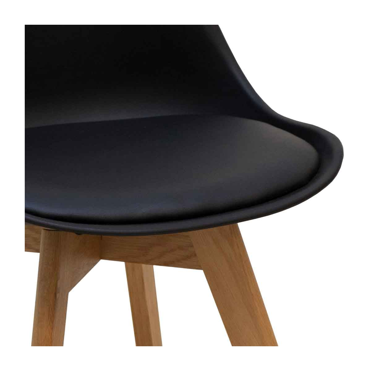 Modern Jaden Dining Chairs Set of 2 - Mid-Century Wooden Kitchen Chairs with Upholstered Seat - Perfect for Dining Room, Kitchen, Breakfast Nook & Small Spaces