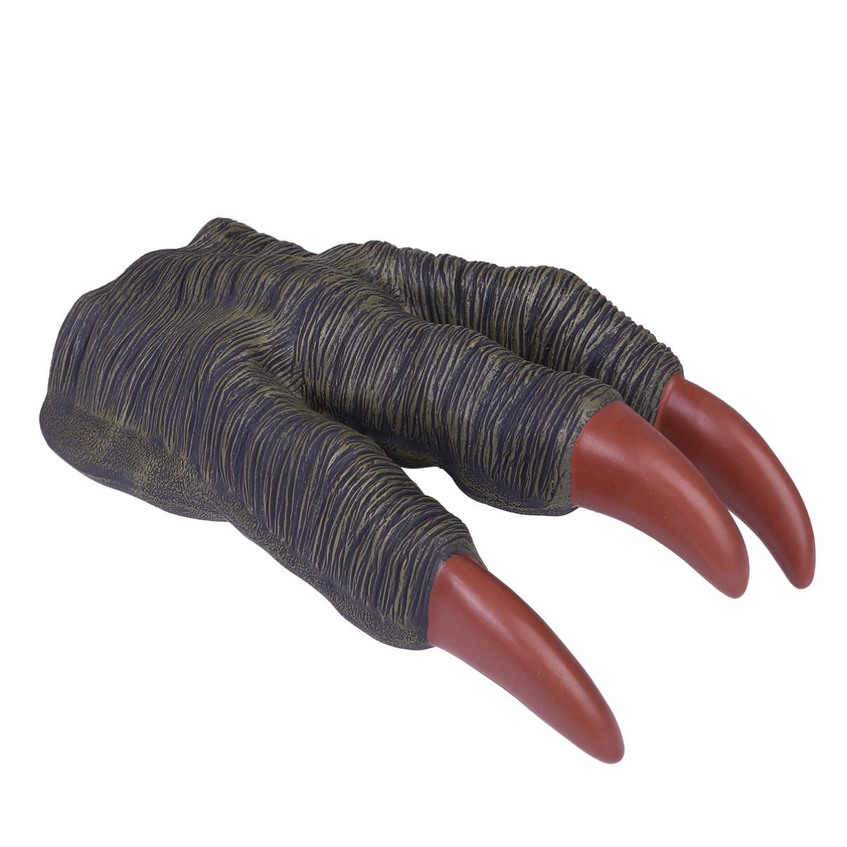 Toddmomy Velociraptor Dinosaur Claw Toy - 1pc Realistic Dinosaur Paw Glove Hand Puppet for Jurassic Cosplay, Halloween Costume & Role Play (Grey) - Perfect for Dino Parties, Pretend Play & Gift for Kids